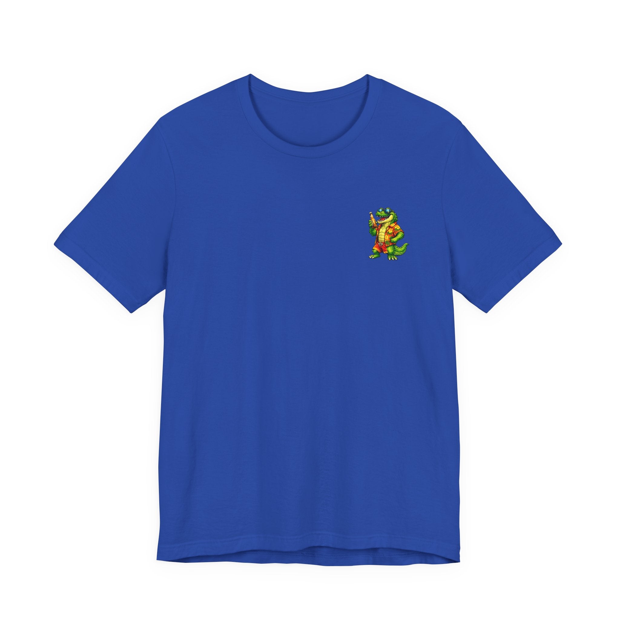 Vacation Party Tee — "This Is Why We Vacation" Tropical Shark & Gator Graphic Shirt