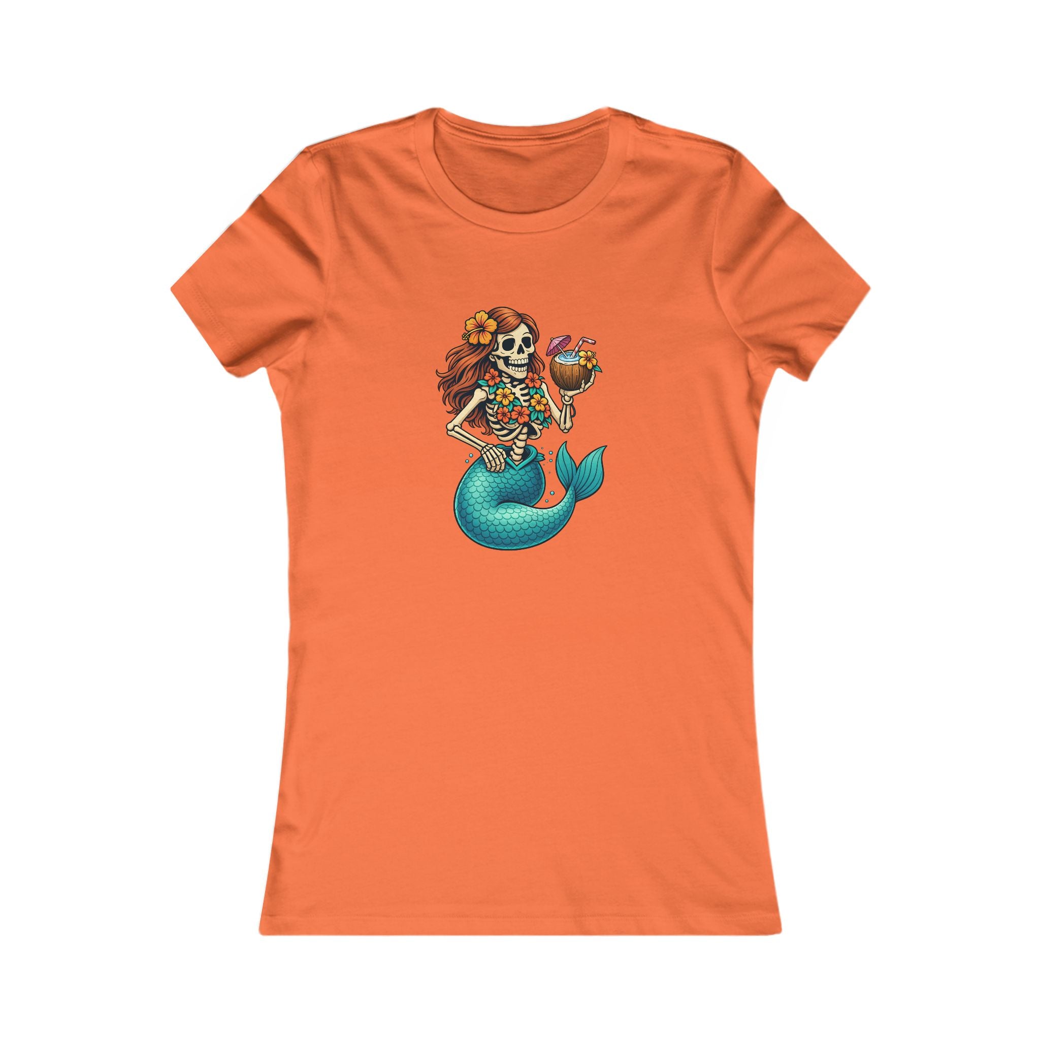 Mermaid Skeleton Graphic Tee — Day of the Dead Mermaid Shirt
