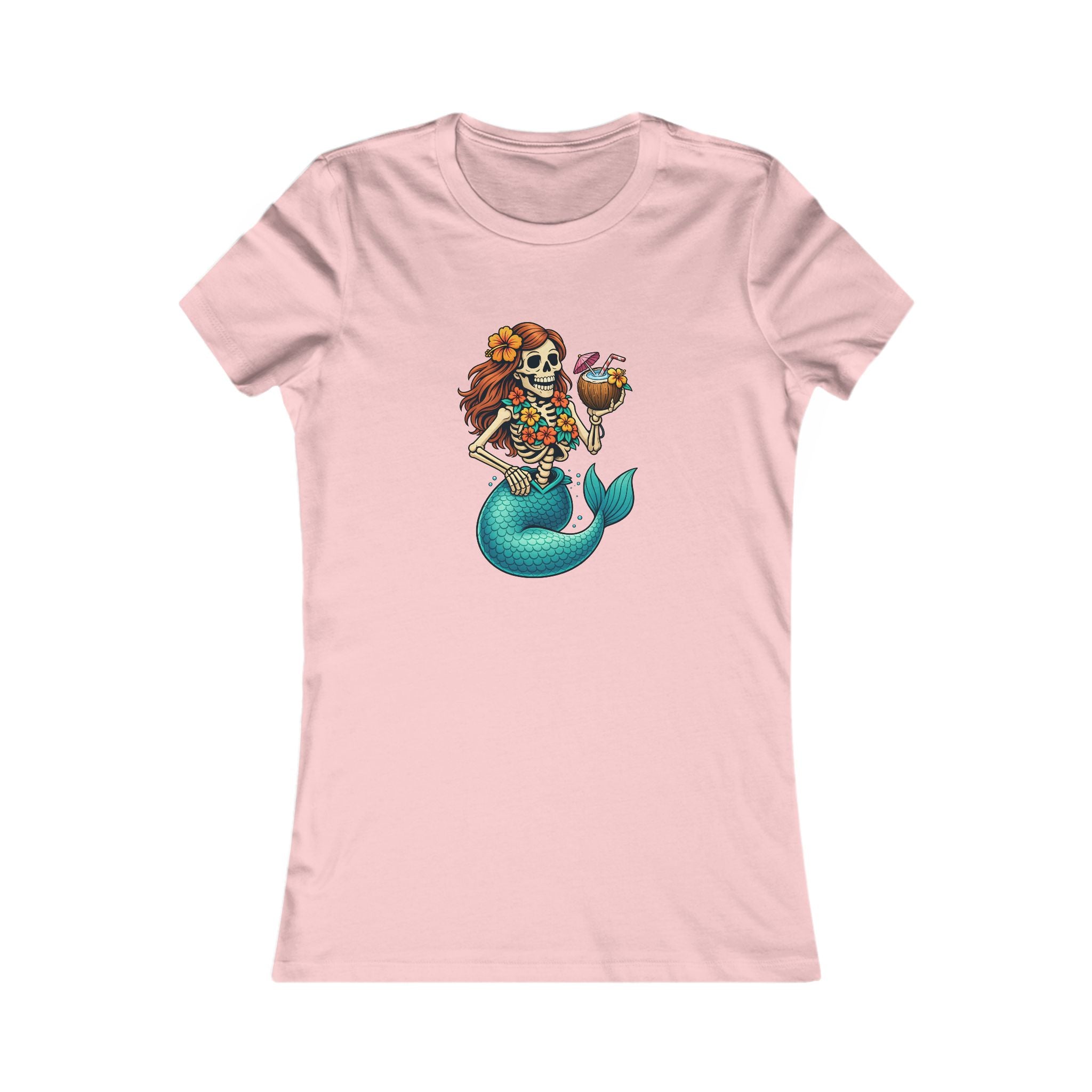Mermaid Skeleton Graphic Tee — Day of the Dead Mermaid Shirt