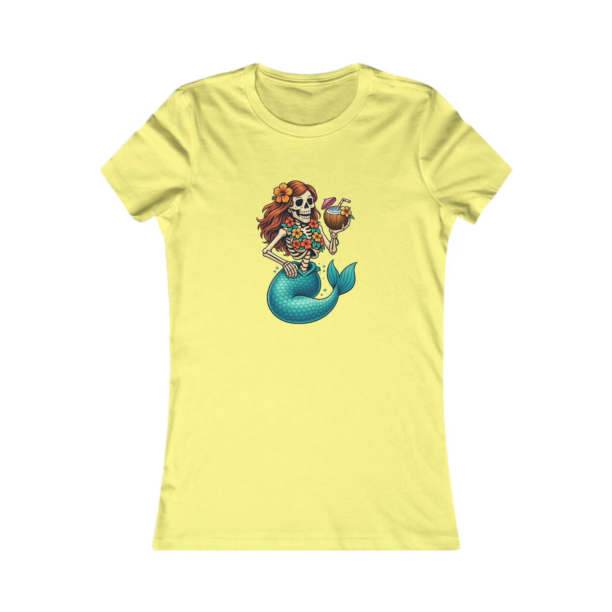 Mermaid Skeleton Graphic Tee — Day of the Dead Mermaid Shirt