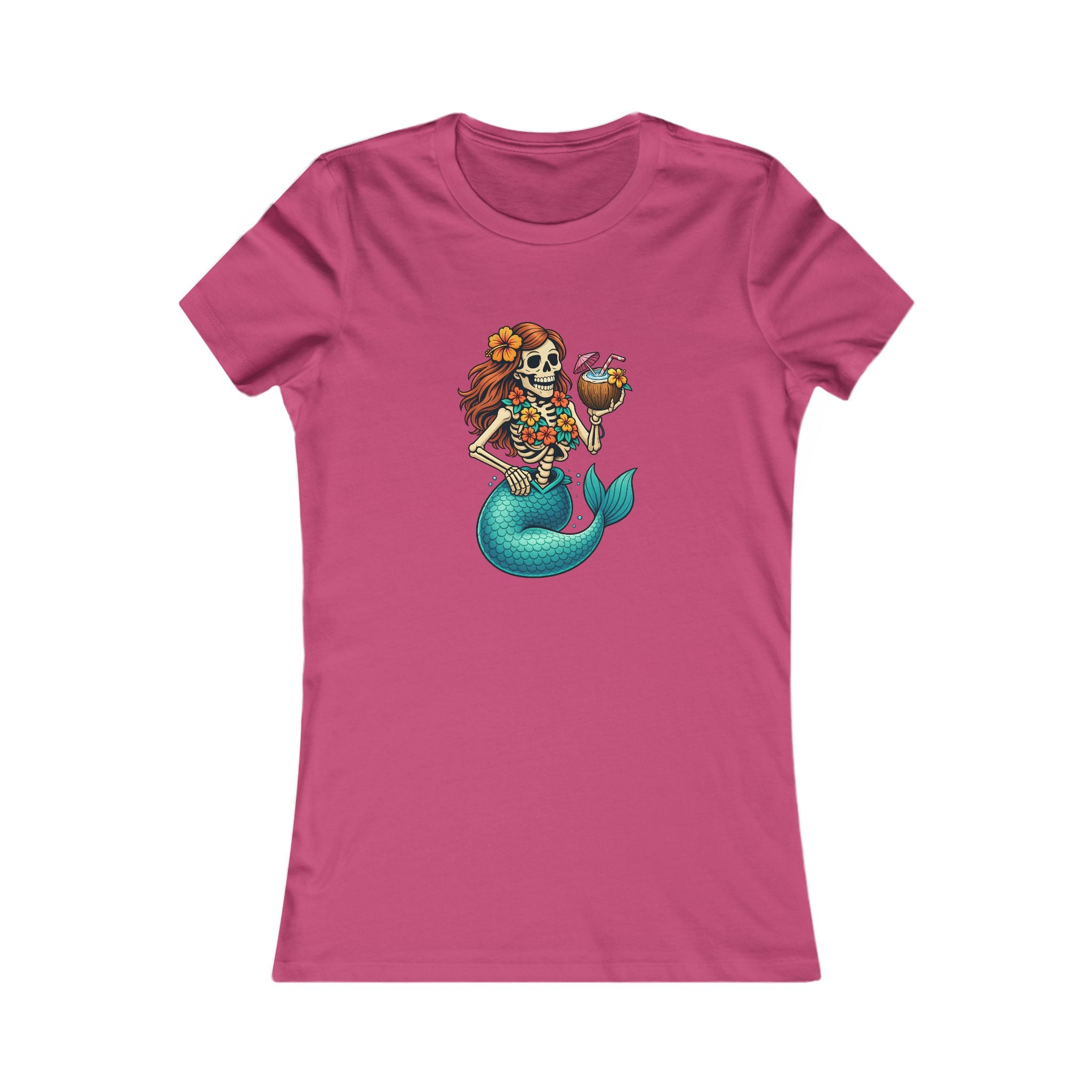 Mermaid Skeleton Graphic Tee — Day of the Dead Mermaid Shirt
