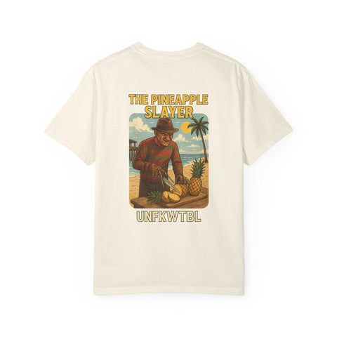 FREDDY KRUEGER Tropical Graphic Tee - The Pineapple Slayer, Vacation Shirt, Beachwear, Unisex Casual Top, Summer Tee, Gift for Foodies