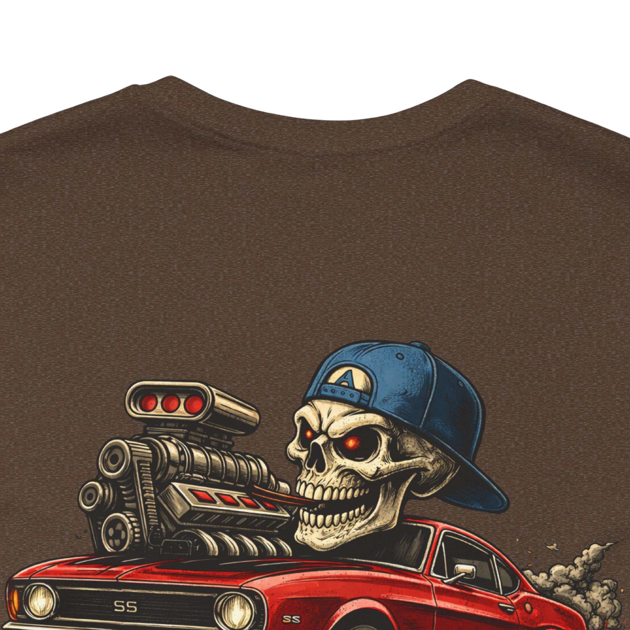 Full Throttle Till The End Tee — Skull Muscle Car Graphic T-Shirt