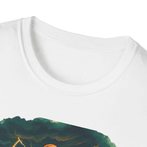 Unisex T-shirt Storm of Life atlas strength motivation design lightweight cotton breathable