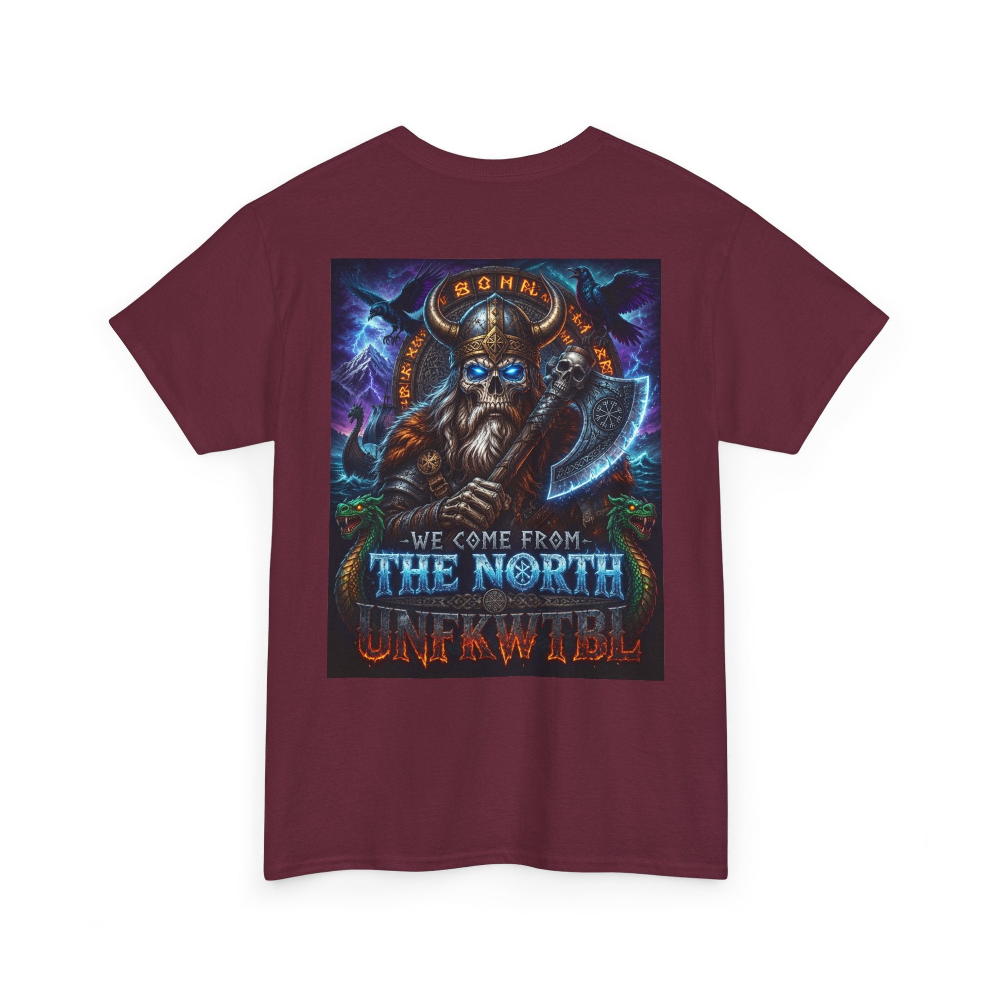 Viking Axe T-Shirt — "We Come From The North, Unafraid" Heavy Cotton Tee