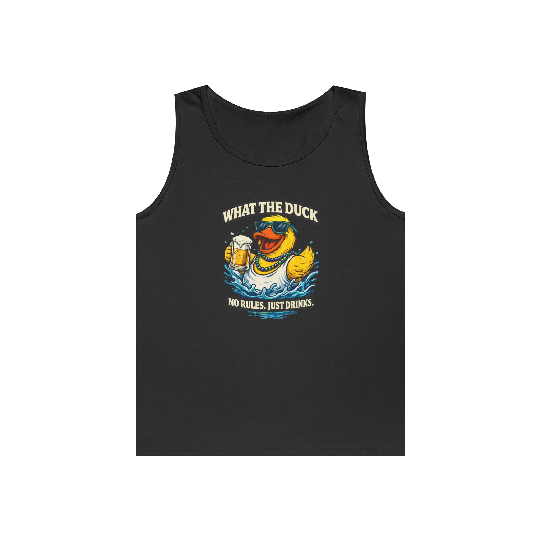 What the Duck Tank Top — Funny Rubber Duck Beer Graphic Tank