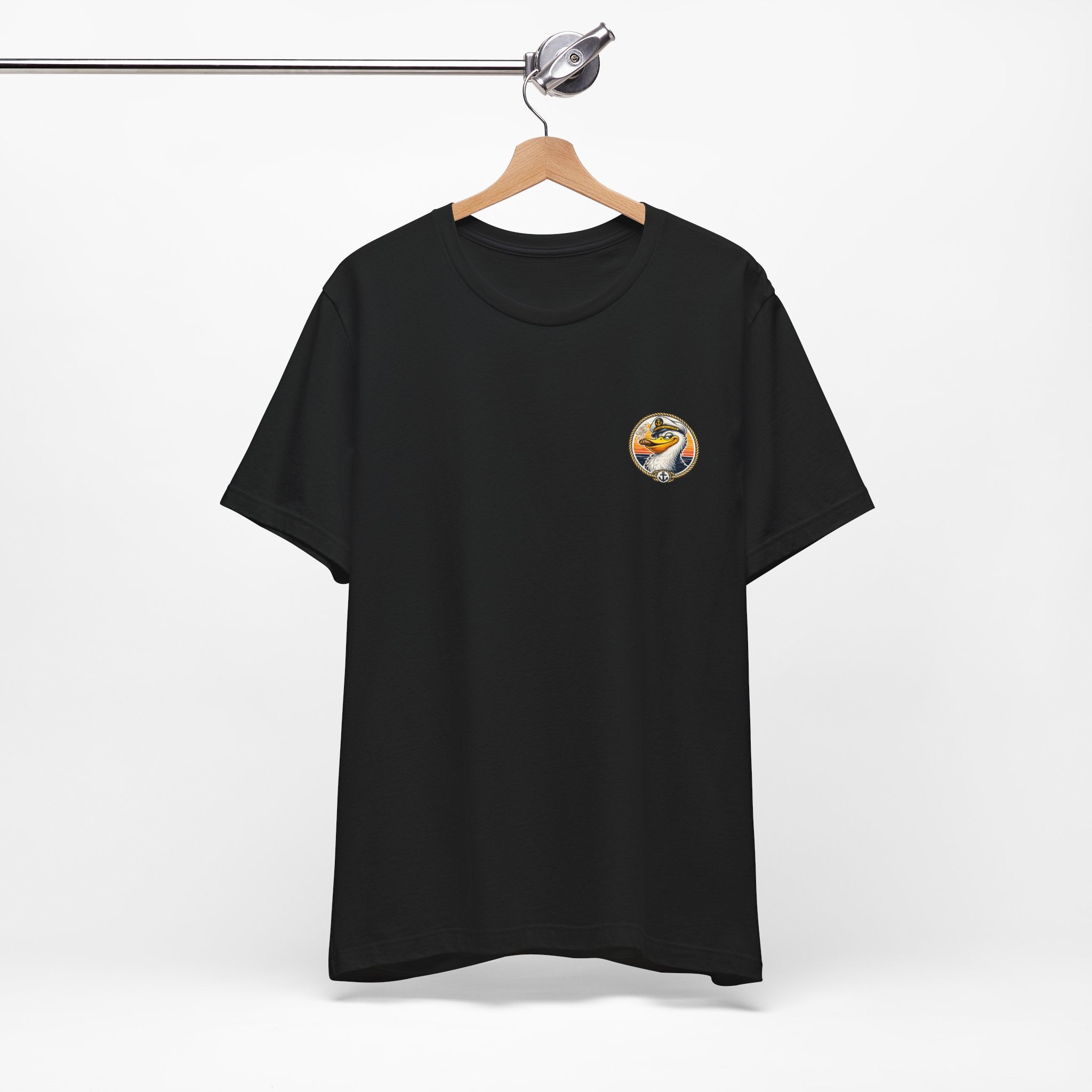 Duck Captain Graphic Tee — Sailor Duck Drinking Rum Retro Beach Shirt