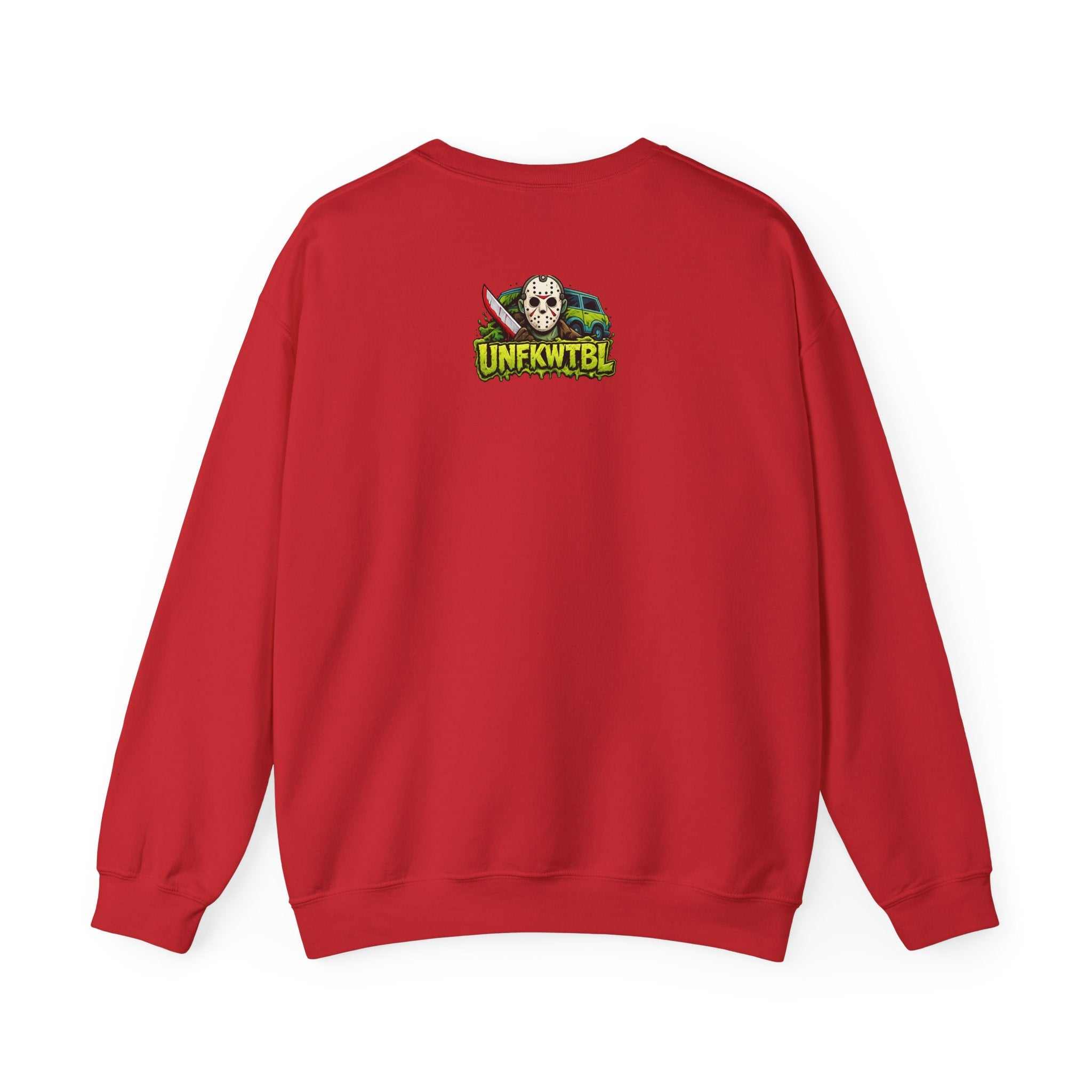 Horror Squad Crewneck Sweatshirt — Cartoon Zombie Kids & Jason Design (UNFKWTBL)