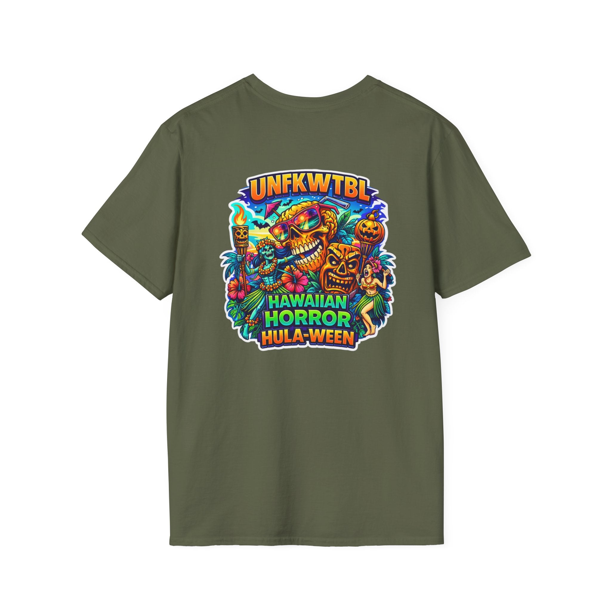 Hawaiian Horror Hula-ween T-Shirt — Tropical Tiki Halloween Tee