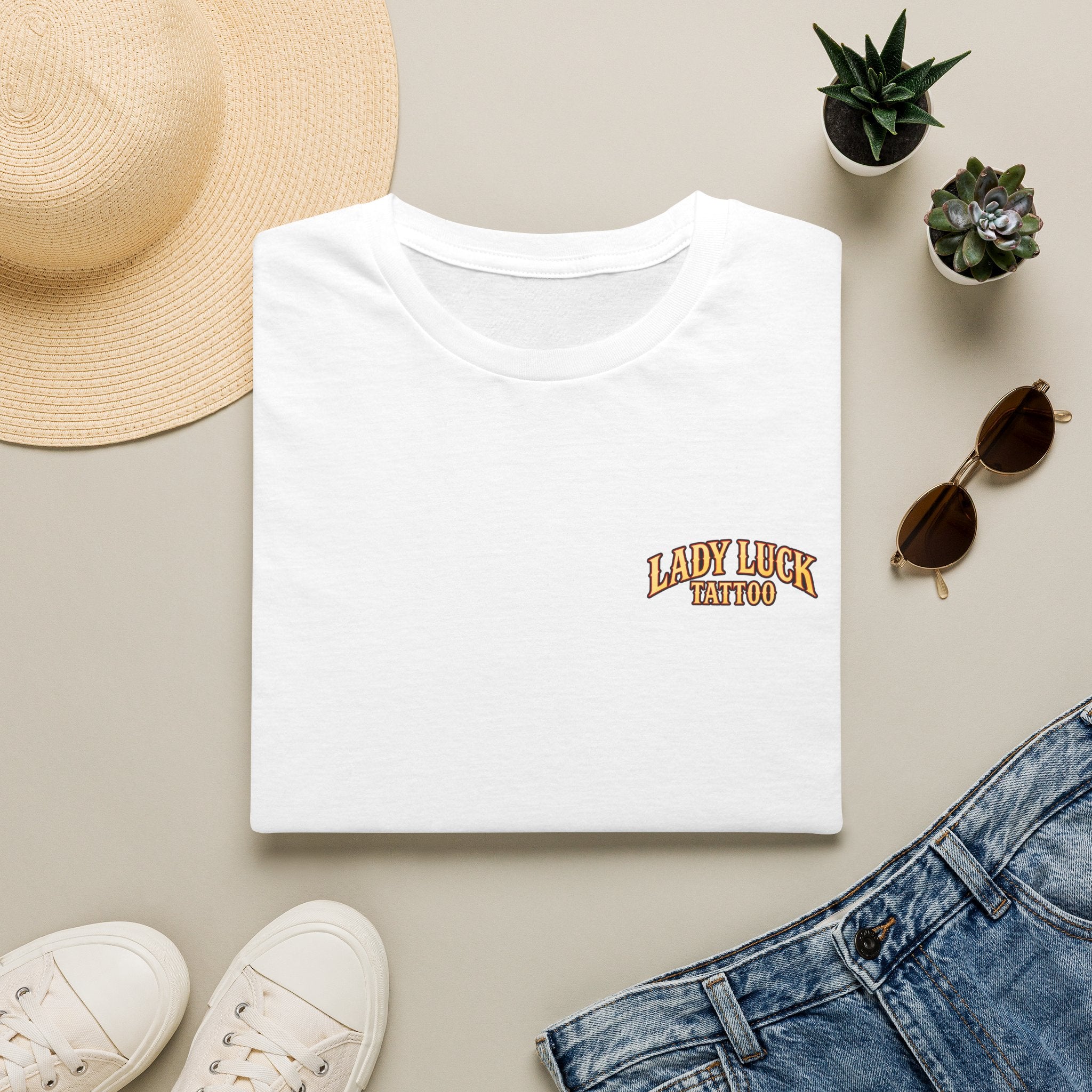 Lady Luck Tattoo Fortune Favors the Fearless Tee