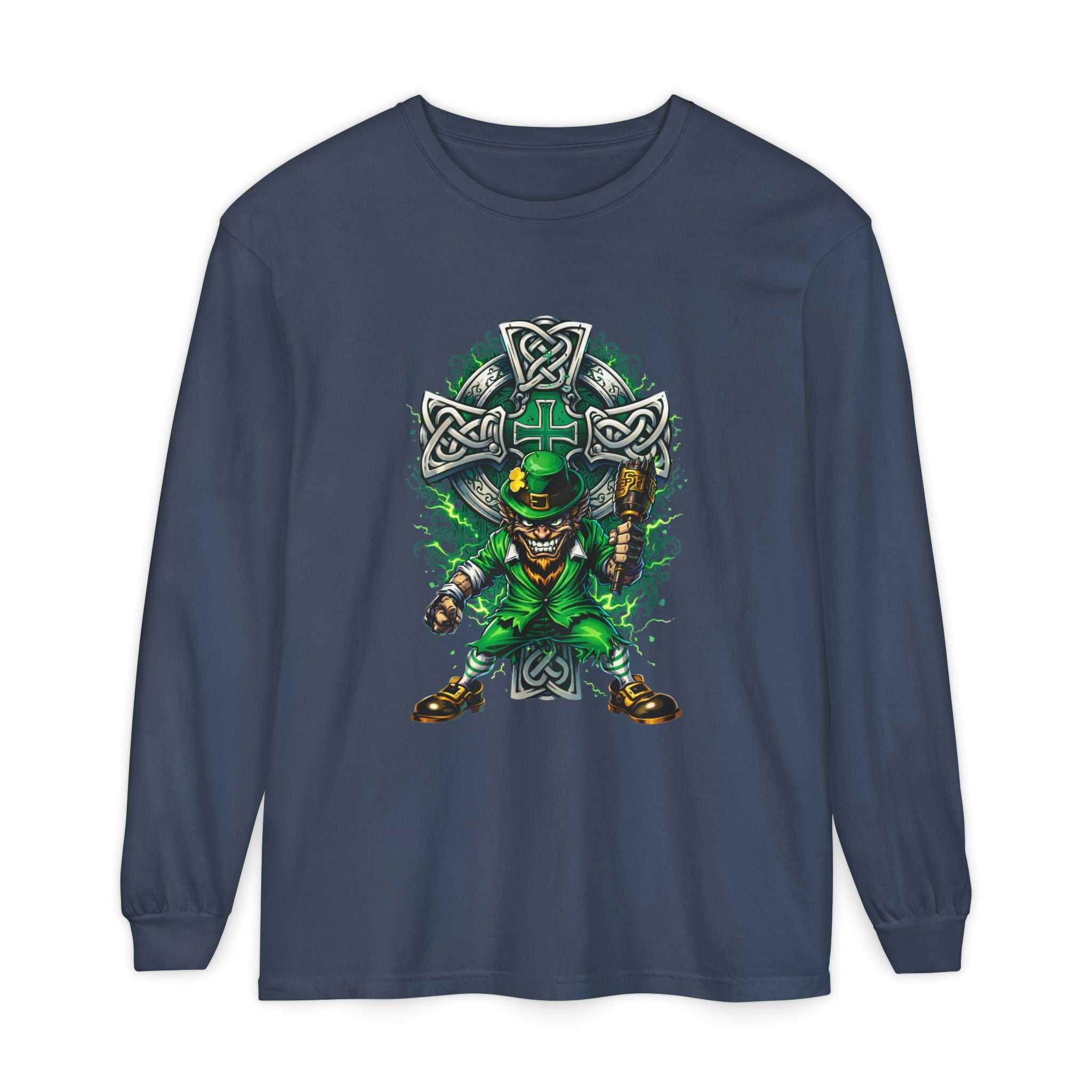 Celtic Leprechaun Long Sleeve Tee — St. Patrick’s Pub Crawl Shirt