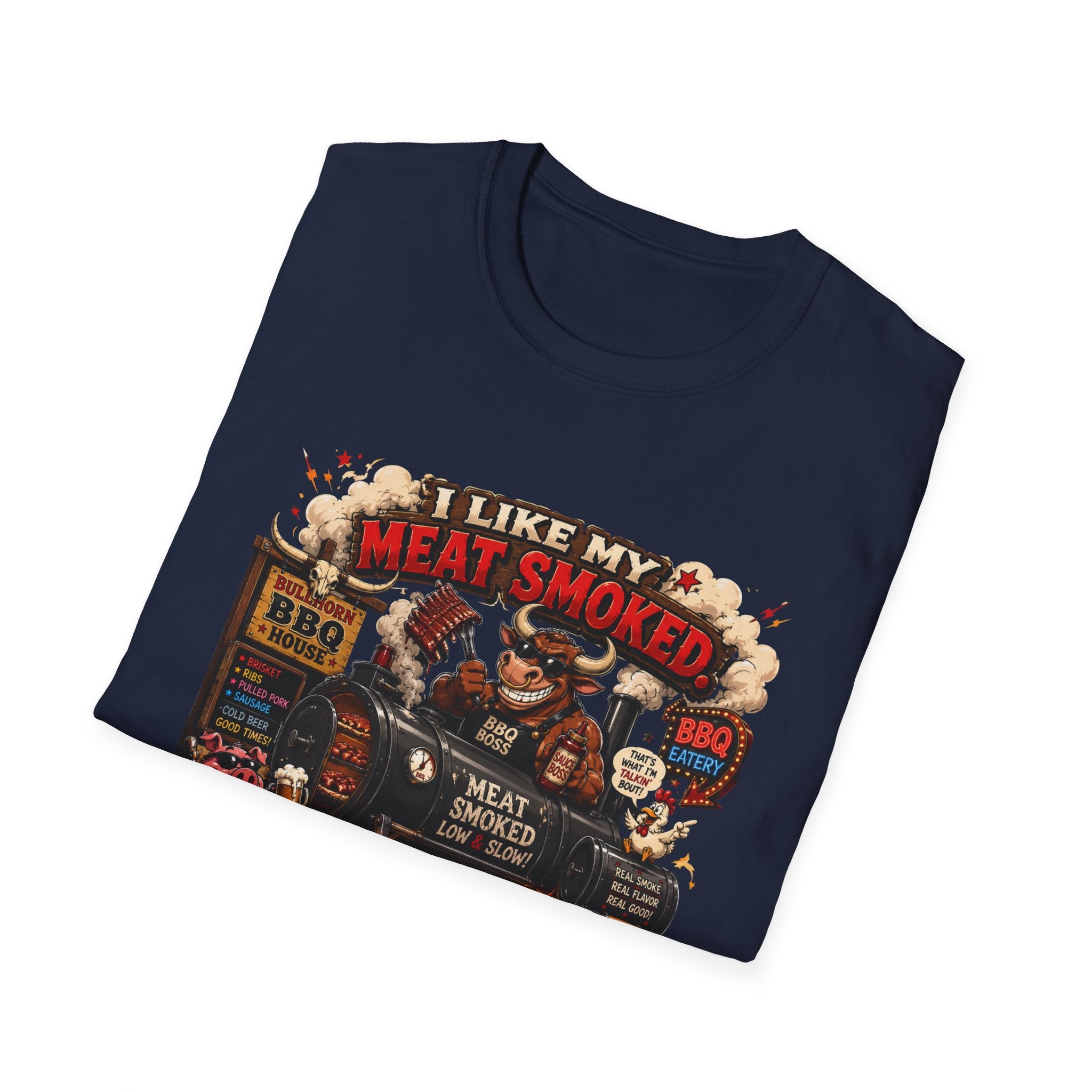 BBQ Smoker Tee — “I Like My Meat Smoked” Graphic T-Shirt