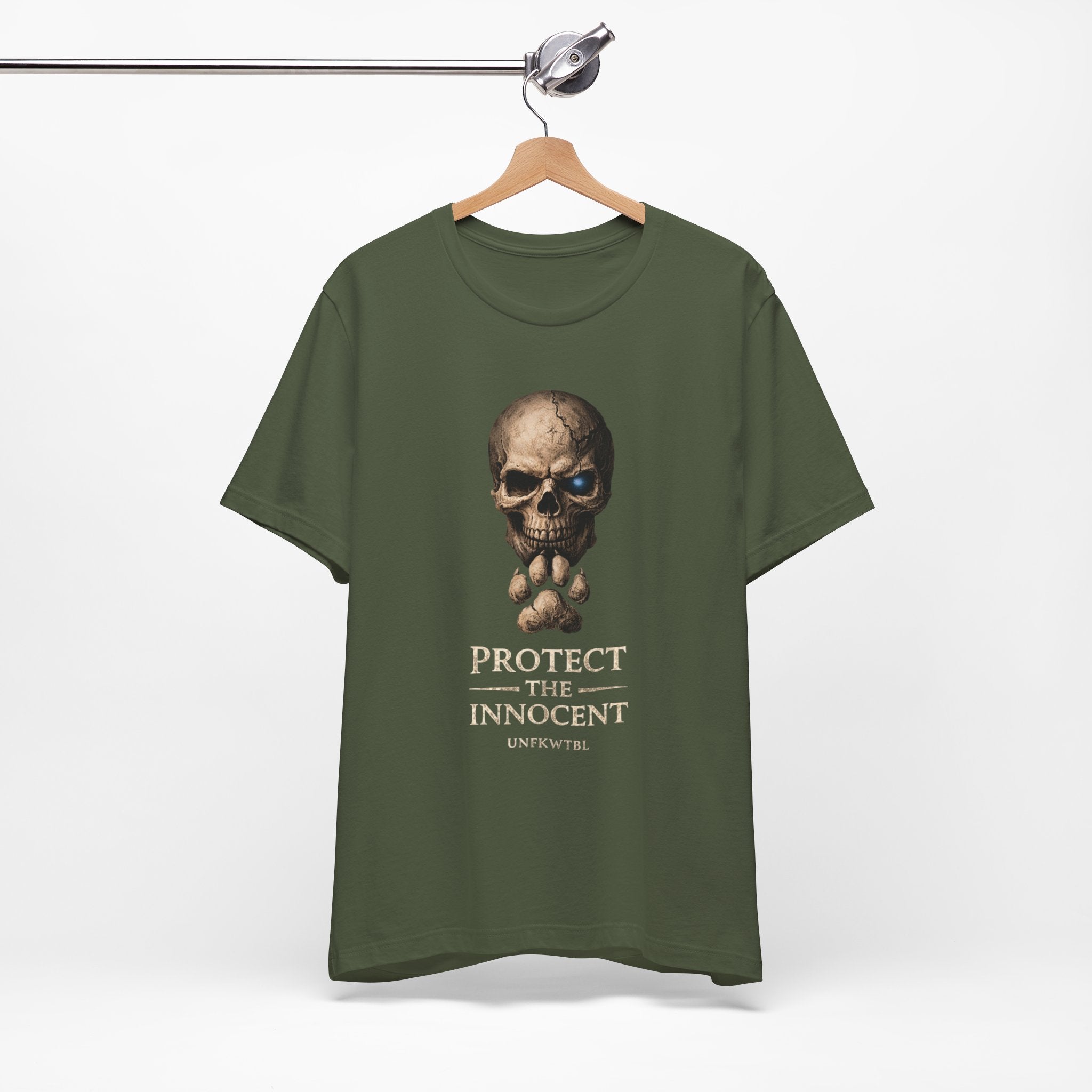 Protect the Innocent Skull Tee — "Harm Them... Answer For It." Statement T-Shirt
