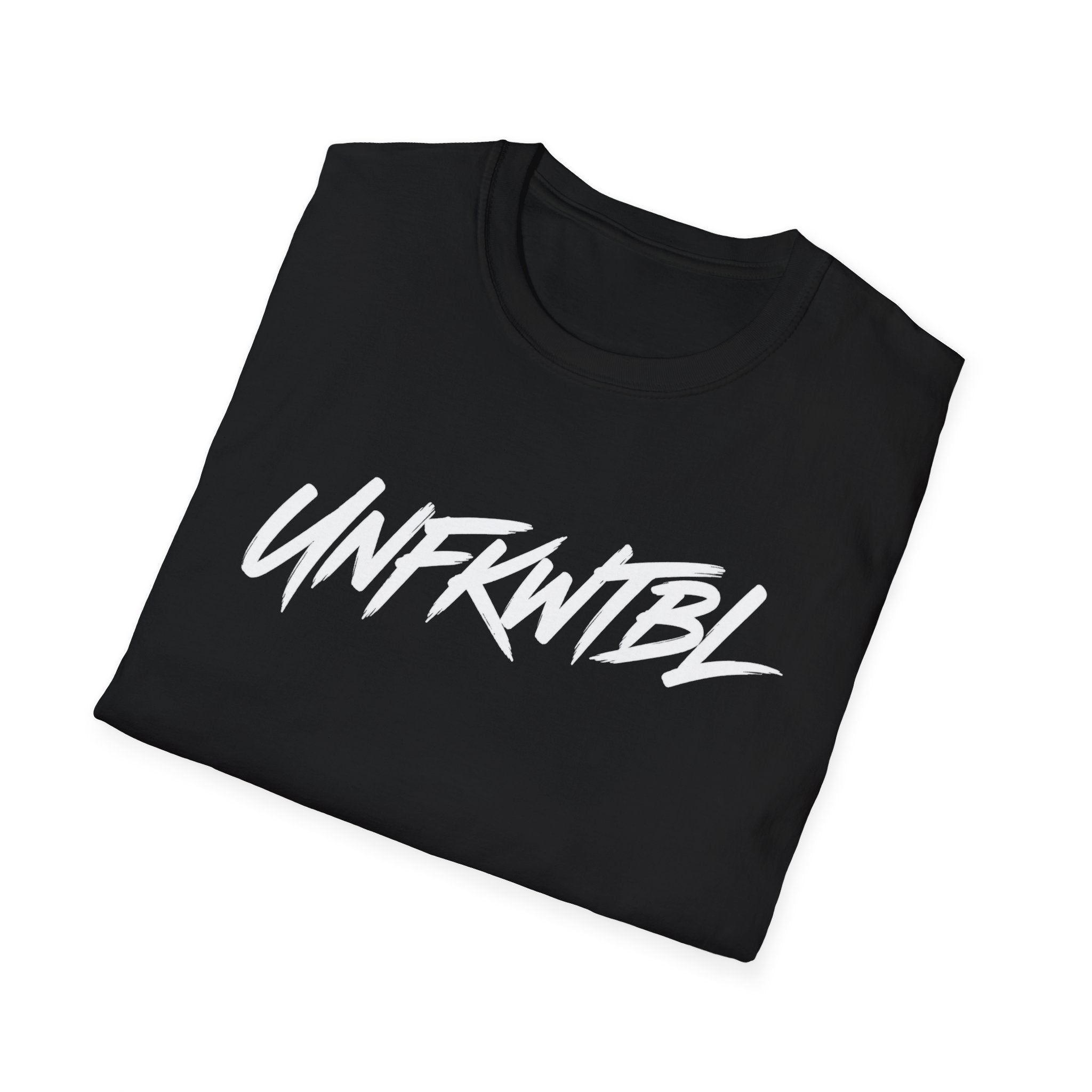 Unfkwtbl Graphic T‑Shirt — Bold White Script Tee