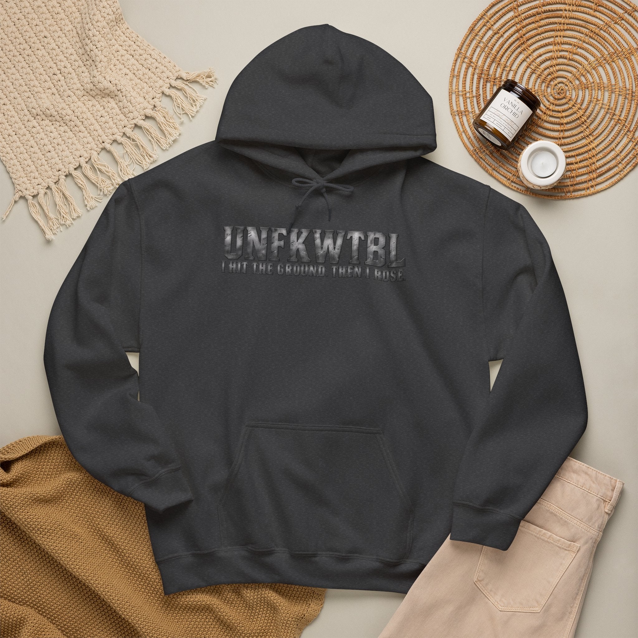 Hoodie — UNFKWTBL "I Beat The Odds" Vintage College Style