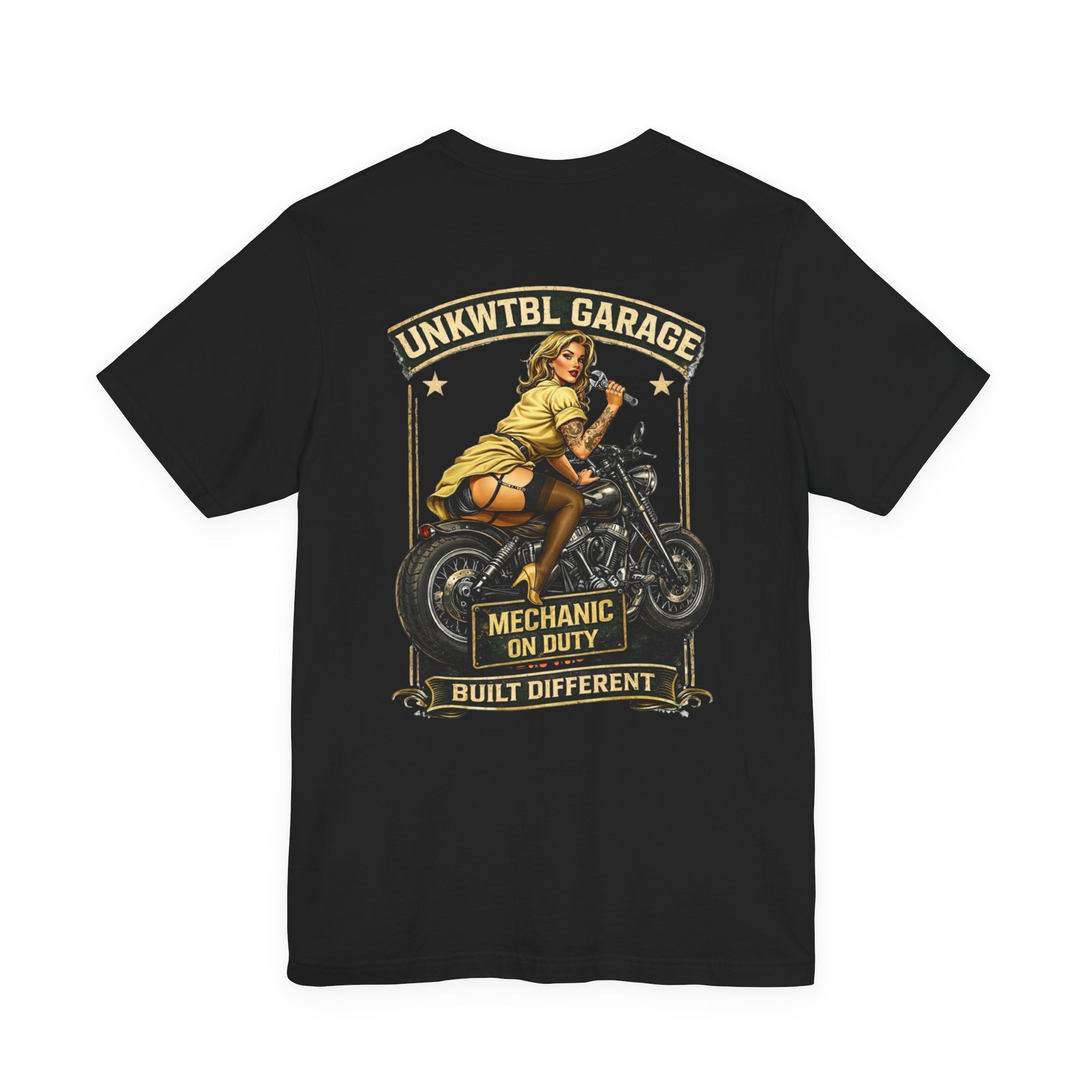 Mechanic On Duty Motorcycle Tee — Pinup Garage Vintage T-Shirt