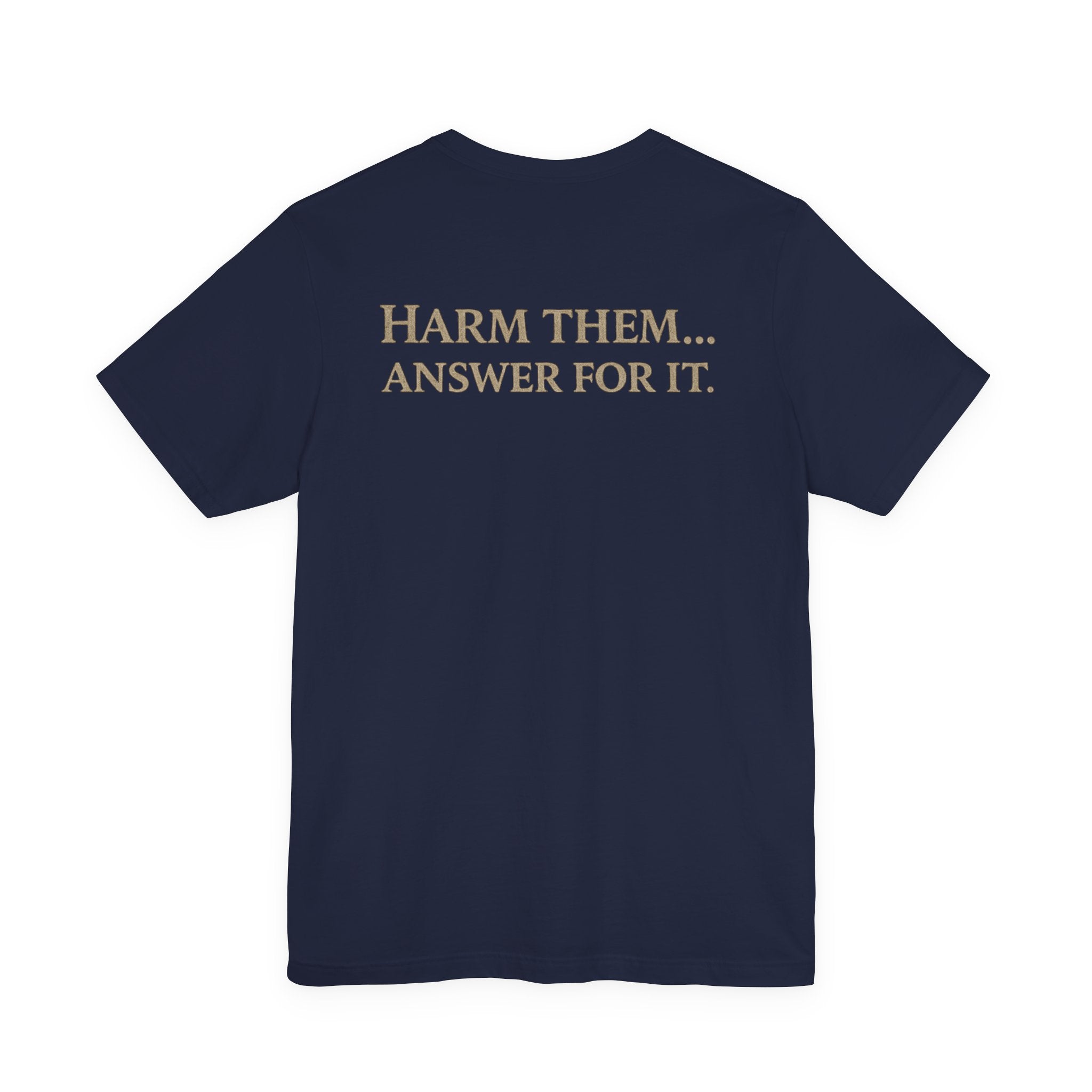 Protect the Innocent Skull Tee — "Harm Them... Answer For It." Statement T-Shirt