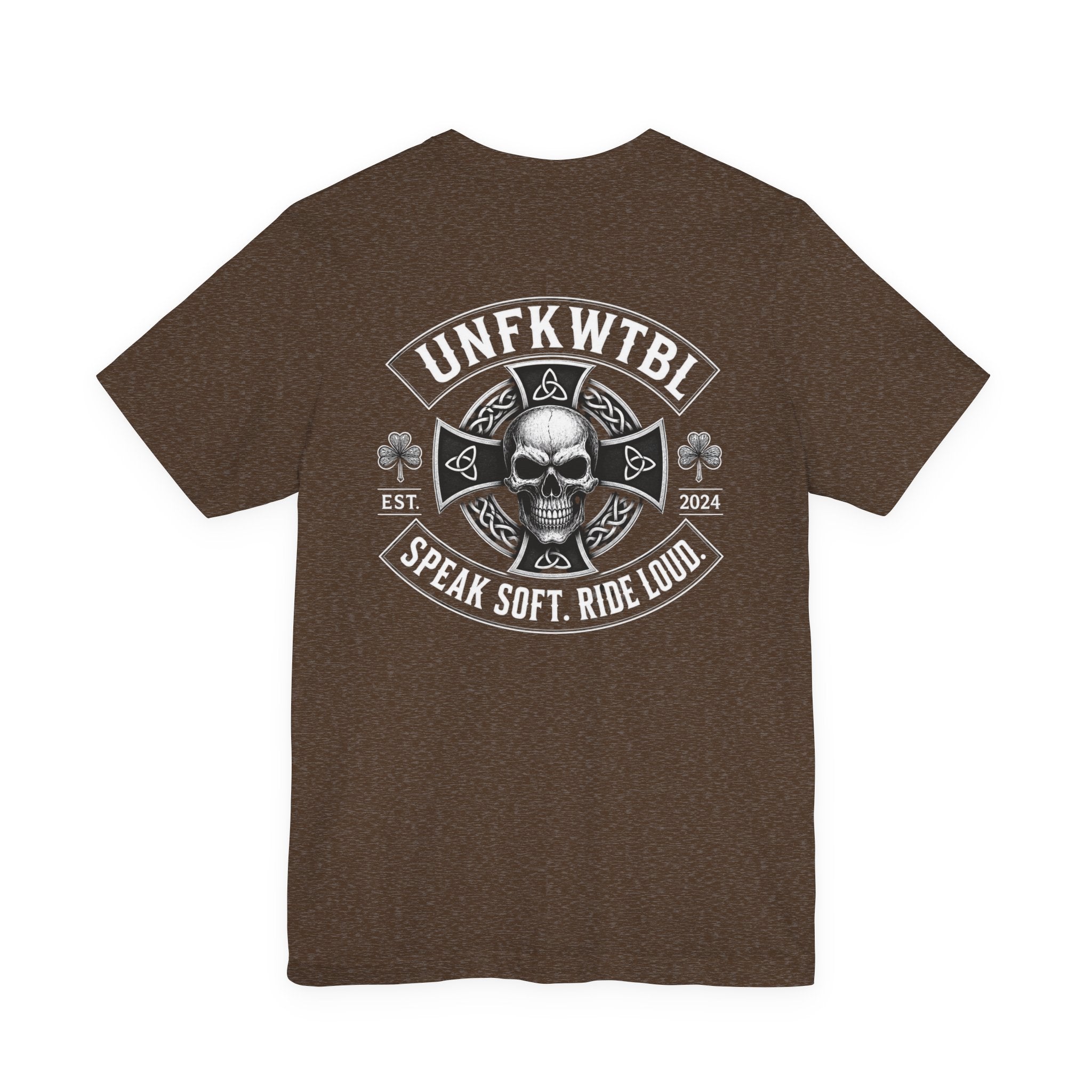 Skull Rider Tee — "UNFKWTBL" Speak Soft Ride Loud Motorcycle T‑Shirt