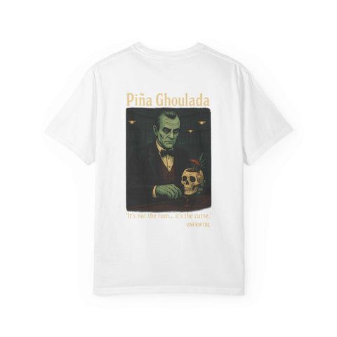 Ghoulada Vintage-Inspired Graphic T-Shirt: Unisex, Casual Wear, Perfect for Halloween, Beach Parties, and Everyday Style, Retro Art