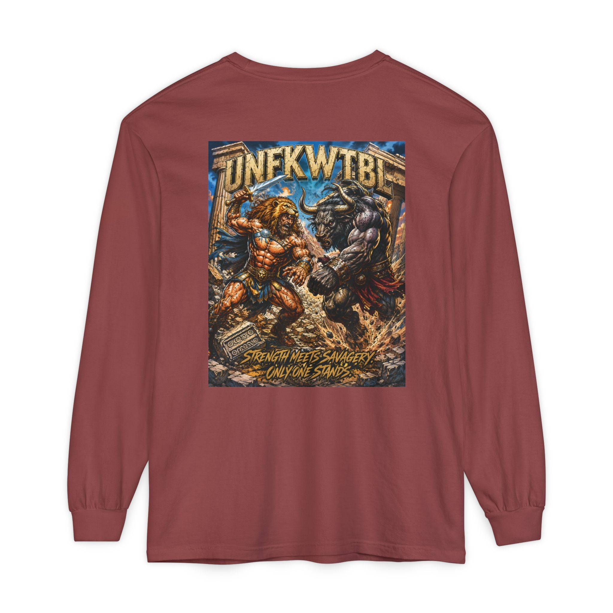 Hercules vs Minotaur Graphic Long Sleeve Tee