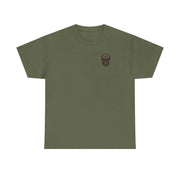 UNFKWTBL JOKER olive green t-shirt with small skull graphic front design