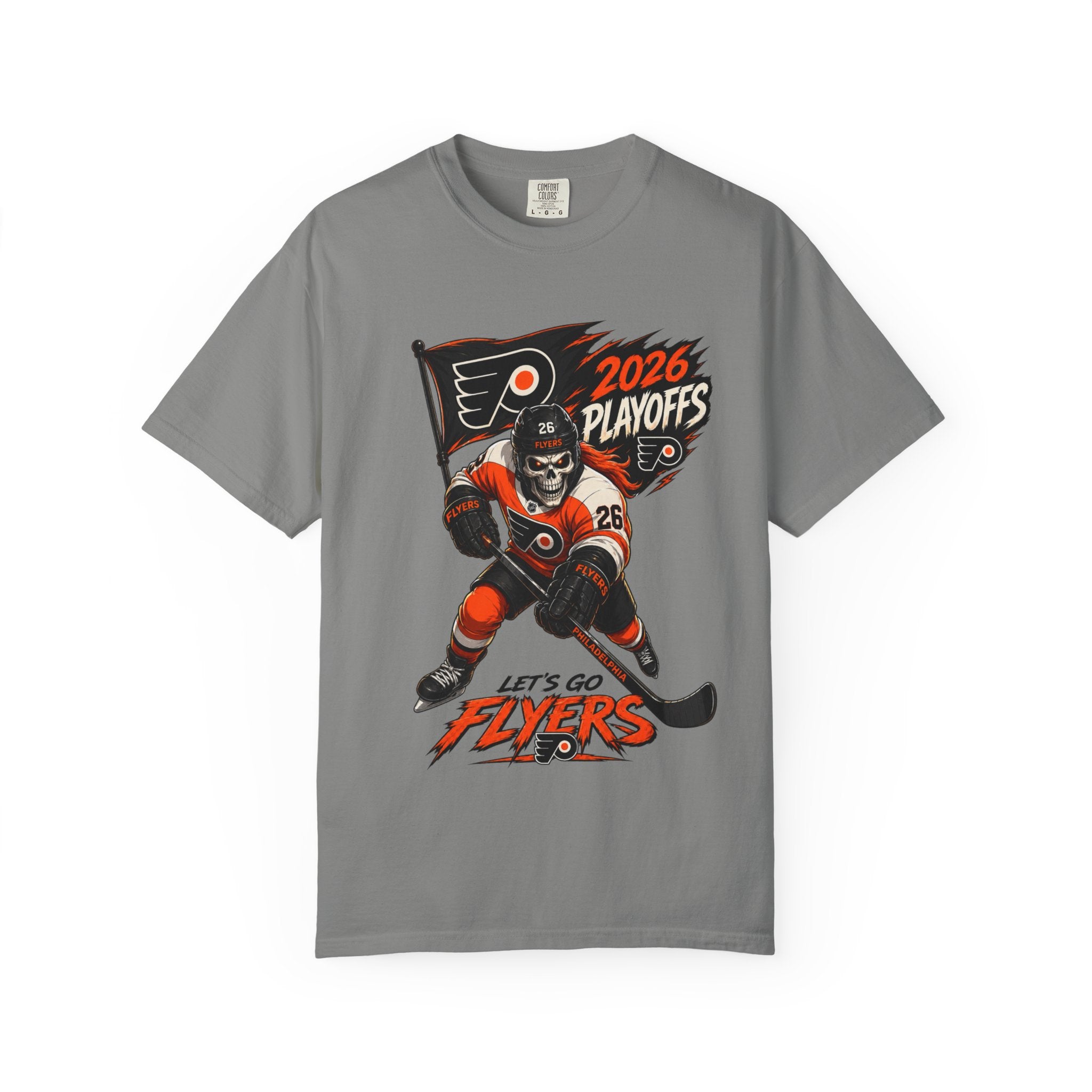 Flyers 2026 Playoffs Hockey T-Shirt — 'Let's Go Flyers' Vintage Skate Design