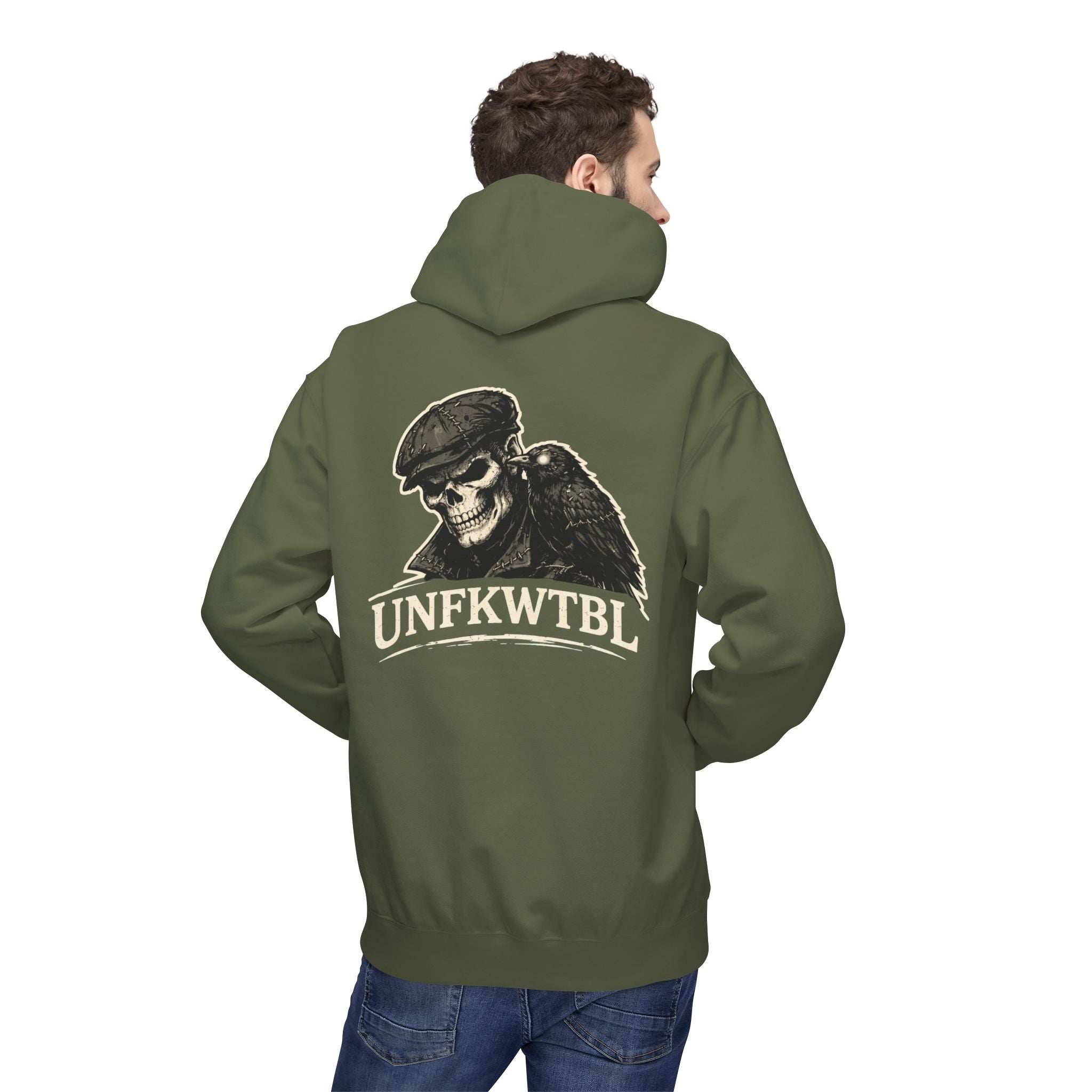Skull & Raven "UNFKWTBL" Hoodie — Gothic Streetwear Pullover
