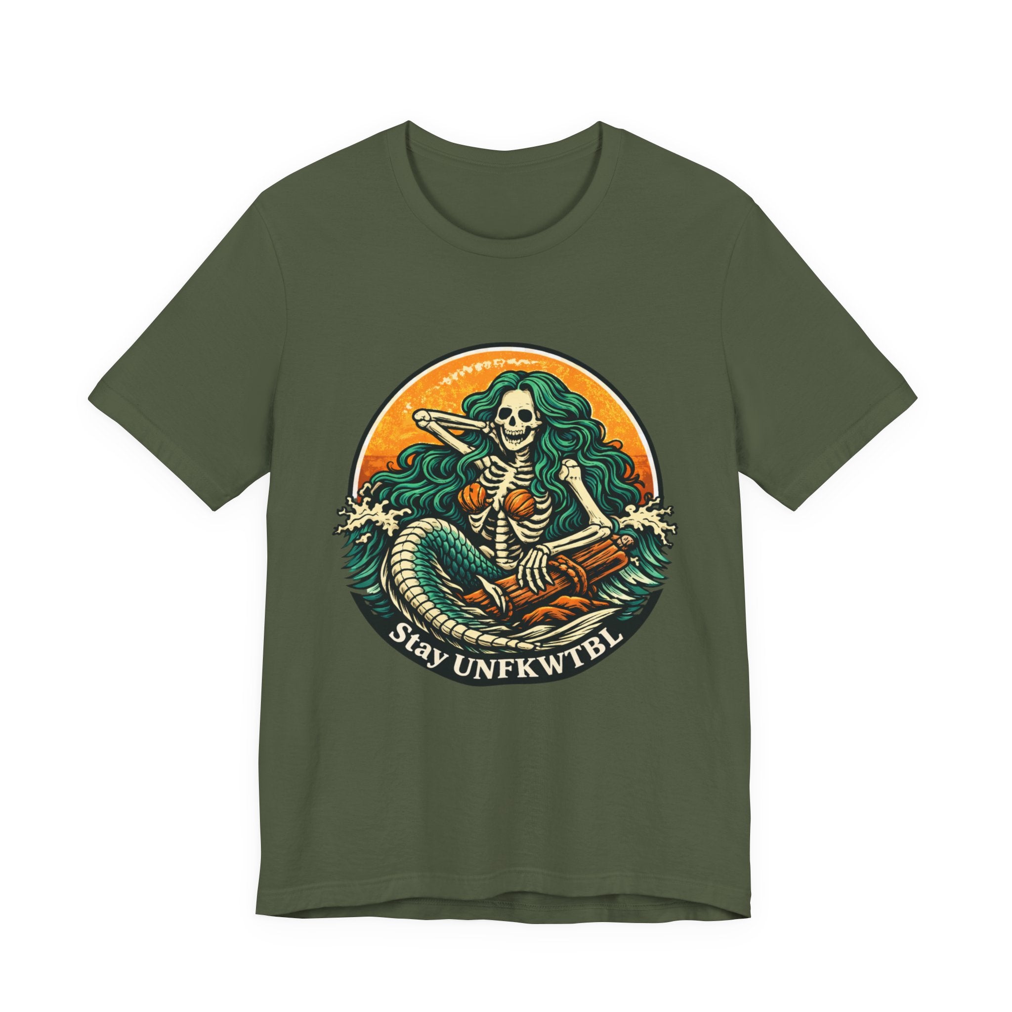 Stay Unfkwtbl Mermaid Skeleton T-Shirt