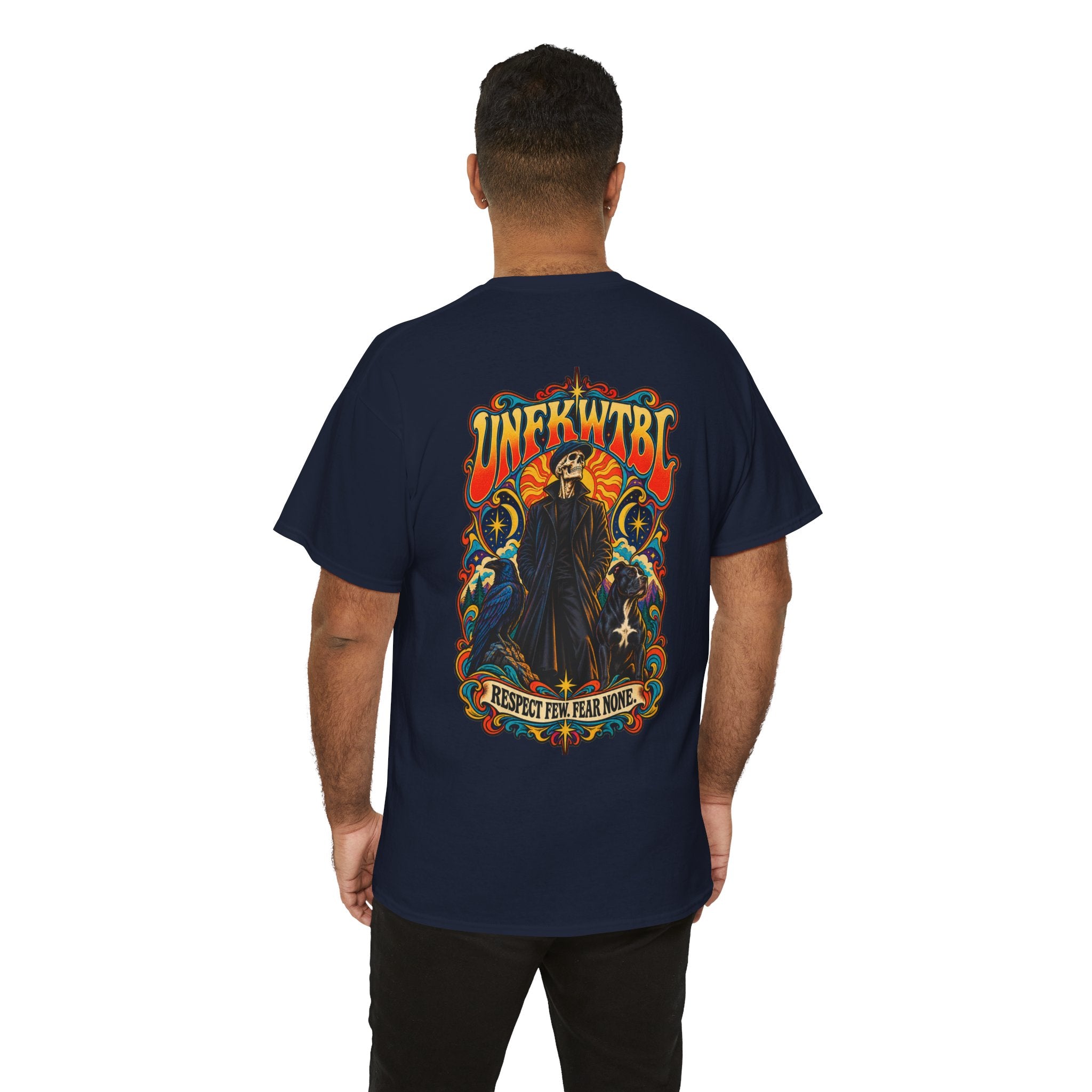 Respect Few. Fear None. Cloaked Figure Graphic Tee
