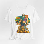 Horror Mashup Tee — 'No Give Backs' Jason & Daphne Retro Graphic T-Shirt