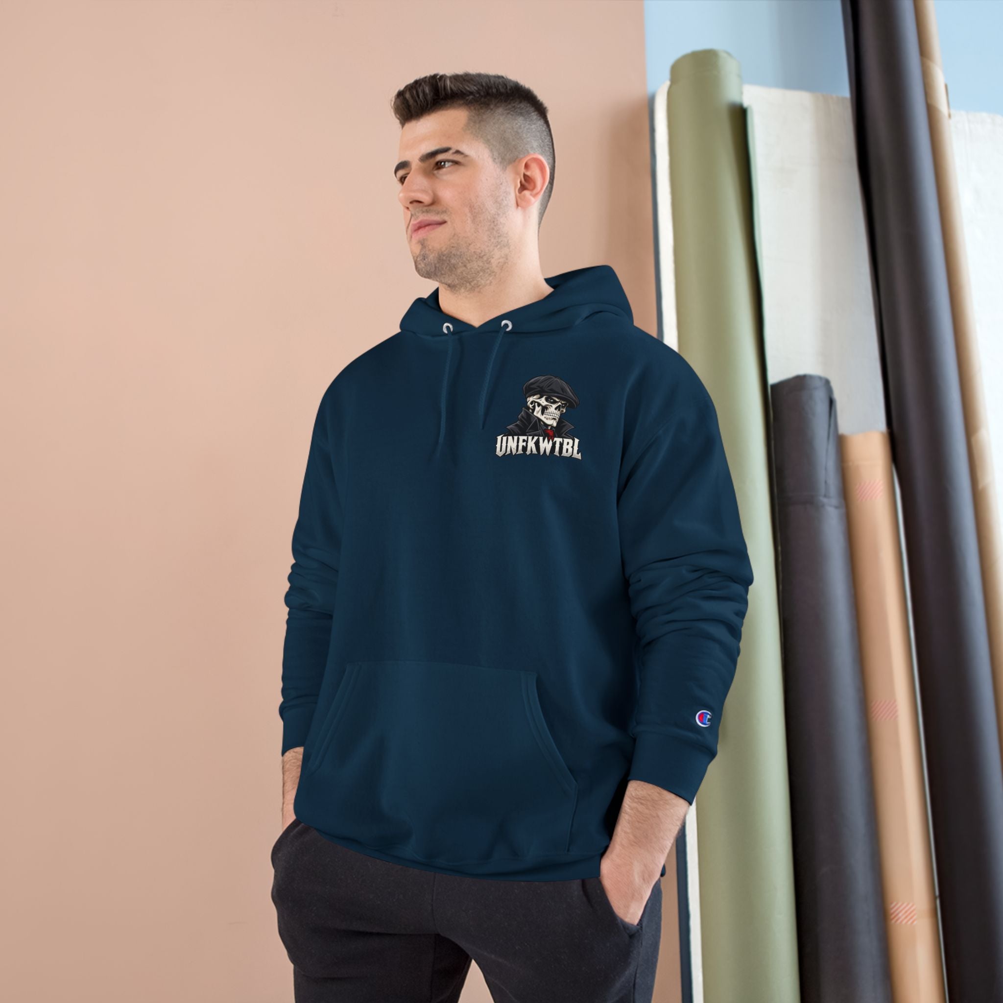 Stay UNFKWTBL Silent Boss Skull Champion Hoodie