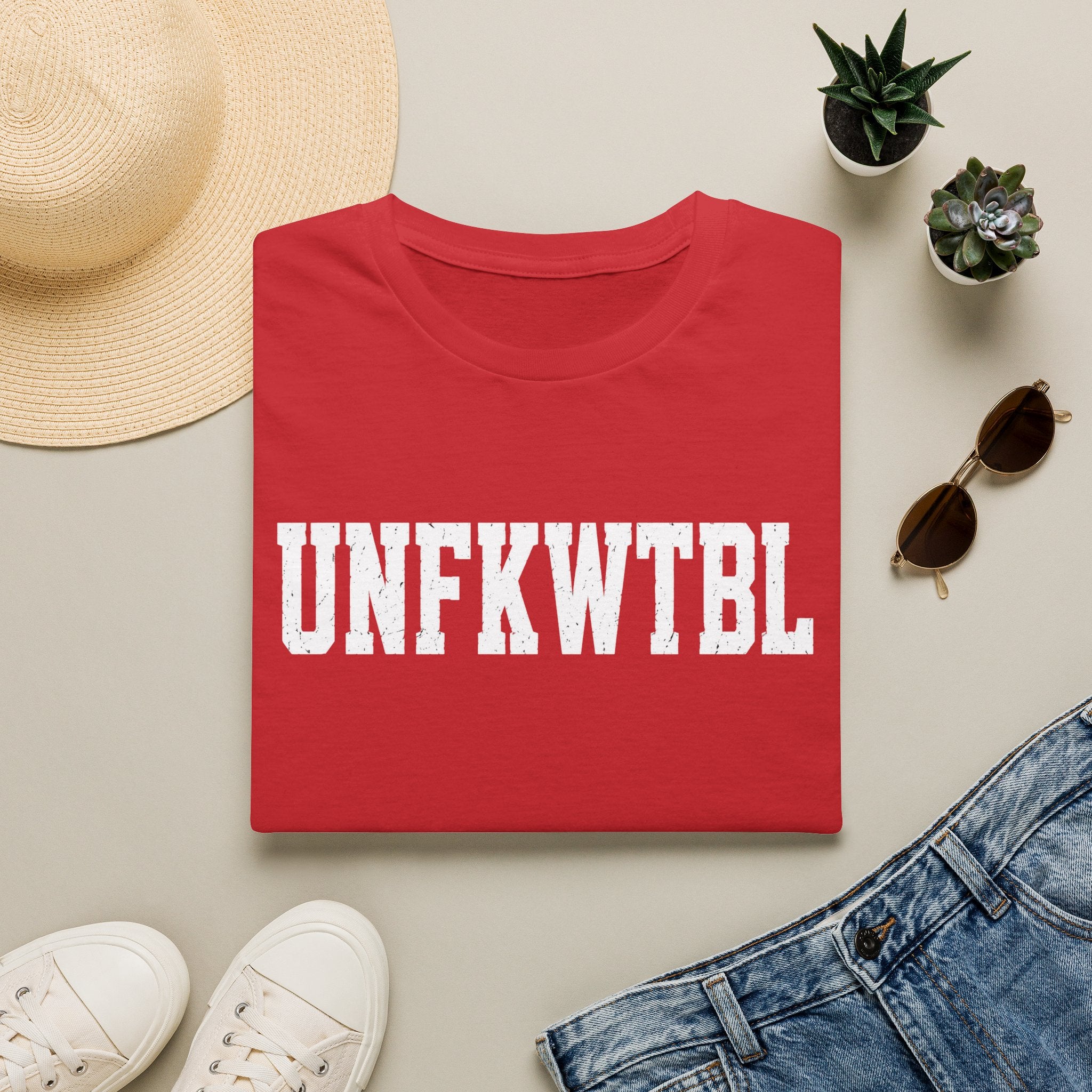 UNFKWTBL Graphic T-Shirt — Bold Collegiate Lettering