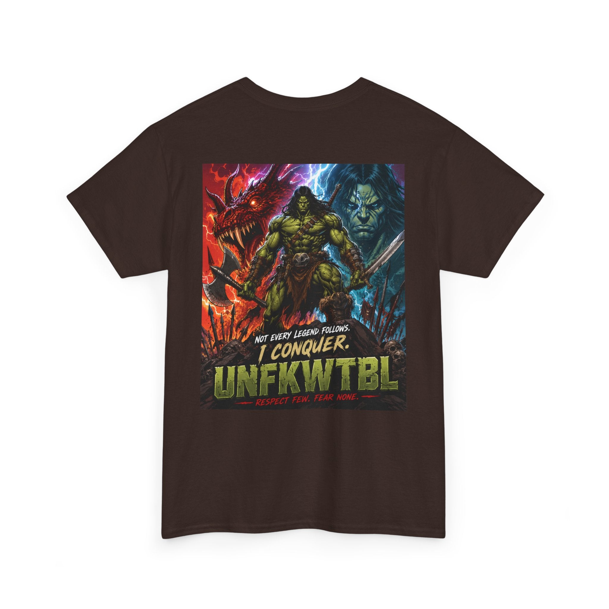 I Conquer Fantasy Graphic Tee — Retro Conan-Style Adventure Shirt