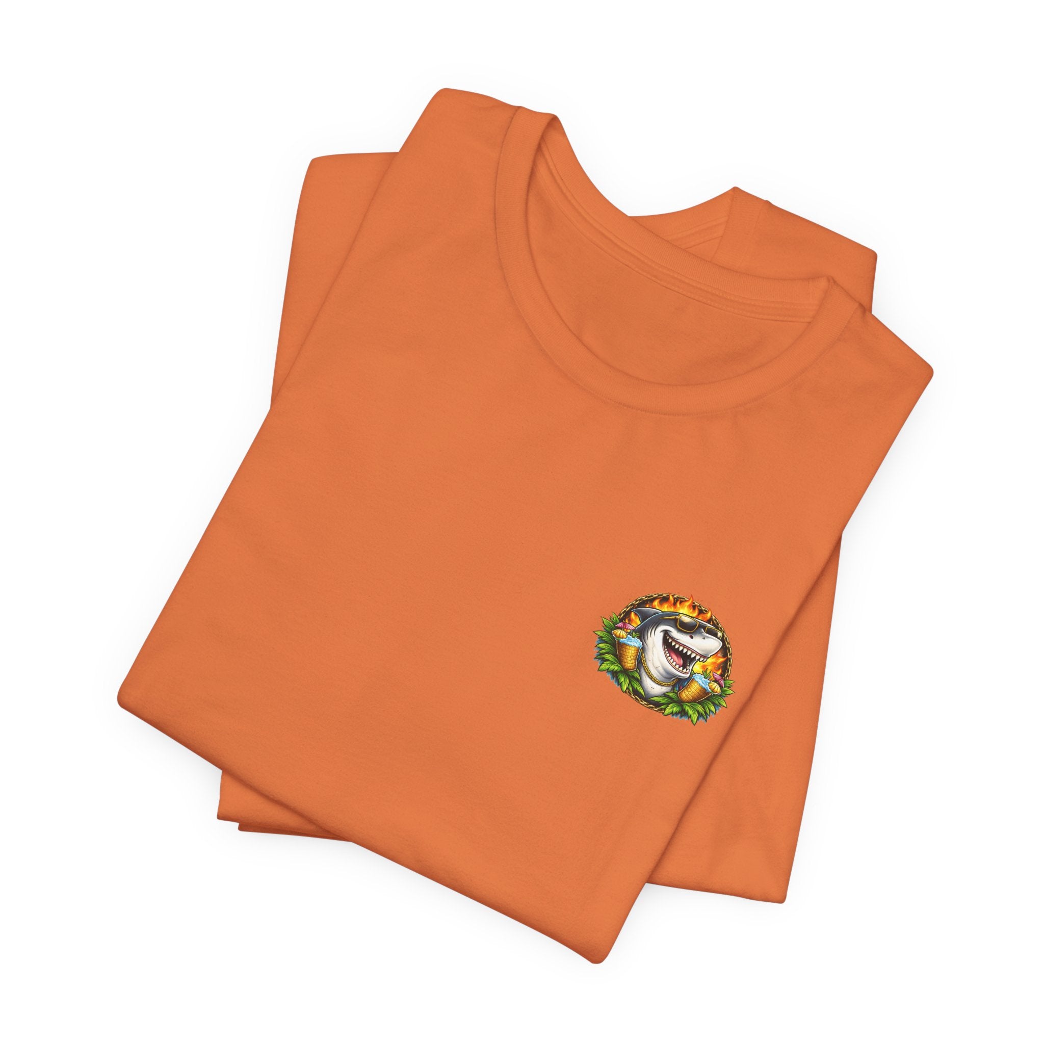Shark Bonfire Tee — "Sharks Don’t Tan, We Toast" Graphic T-Shirt