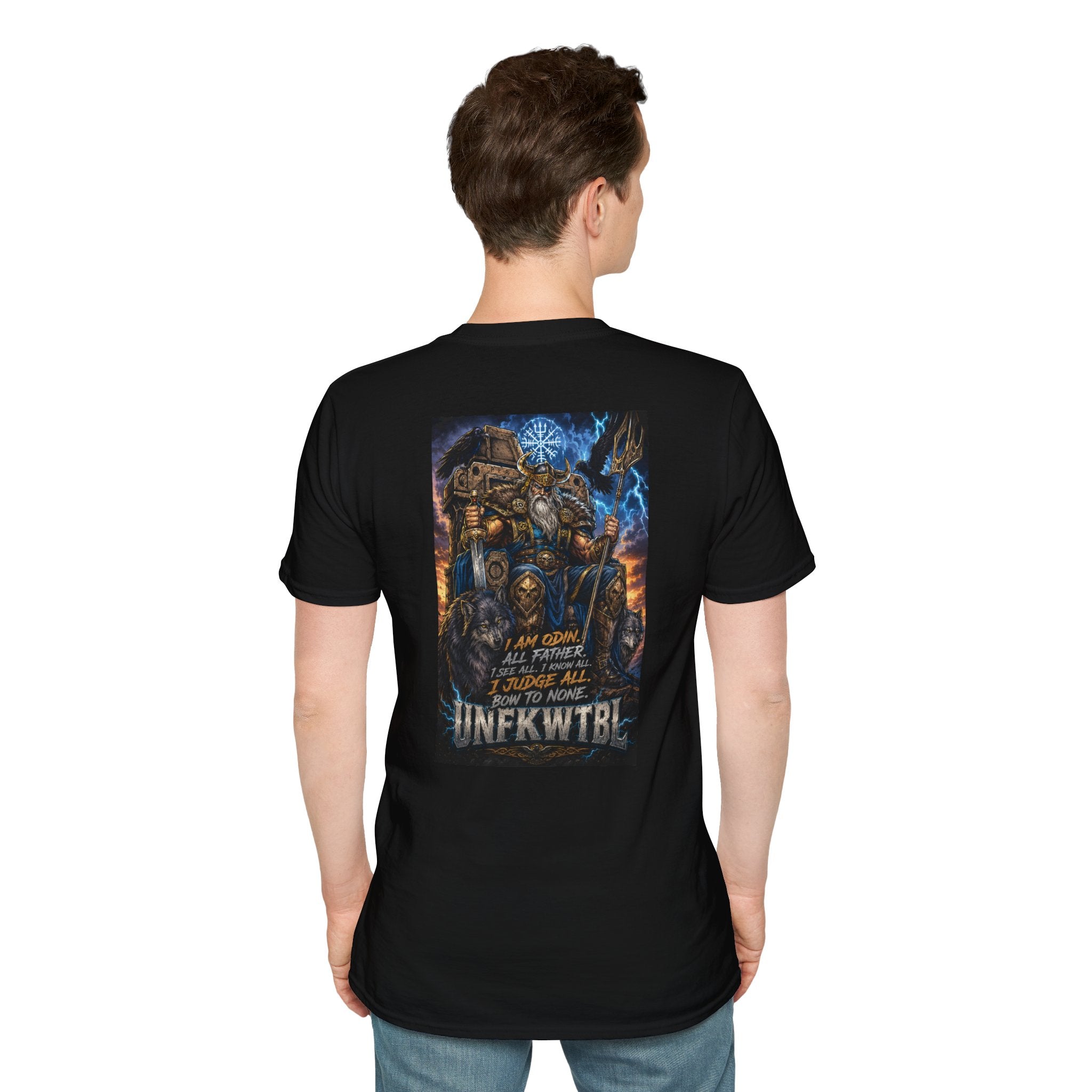 Odin Viking Wolf Crest T-Shirt — 'UNFKWTBL' Graphic Tee