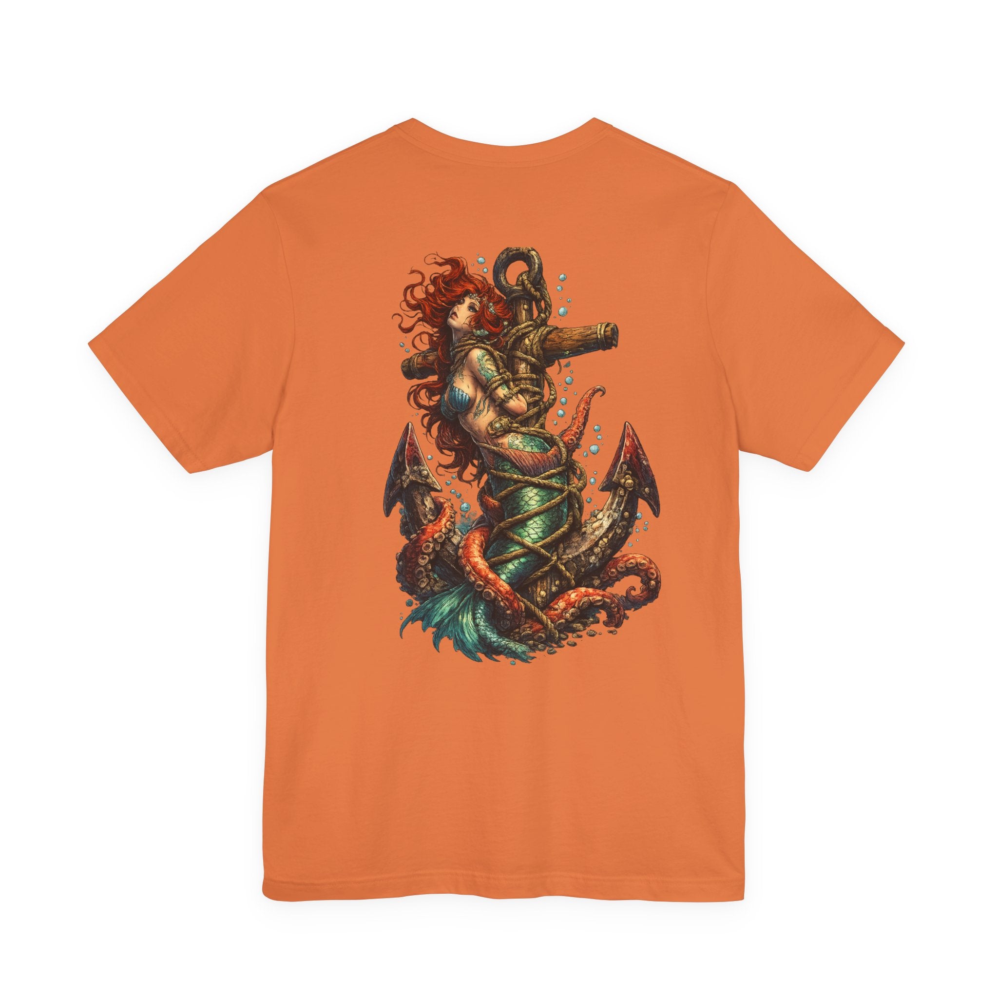 Mermaid Anchor Graphic Tee — Vintage Nautical Octopus Design