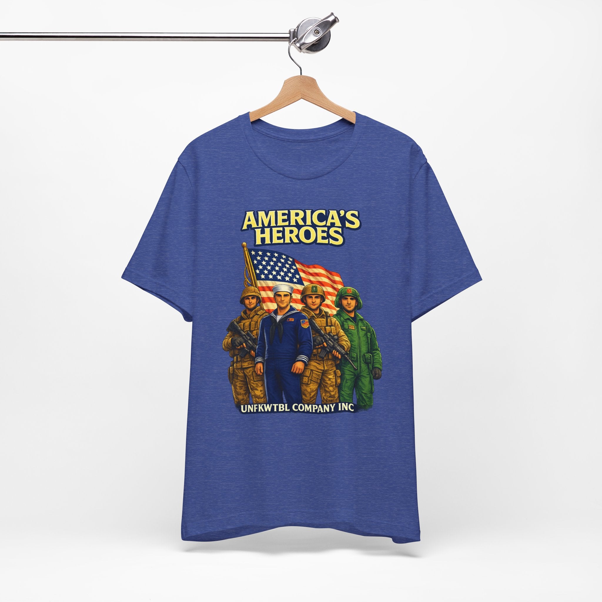 America's Heroes T-Shirt — Patriotic Military Vintage Graphic Tee
