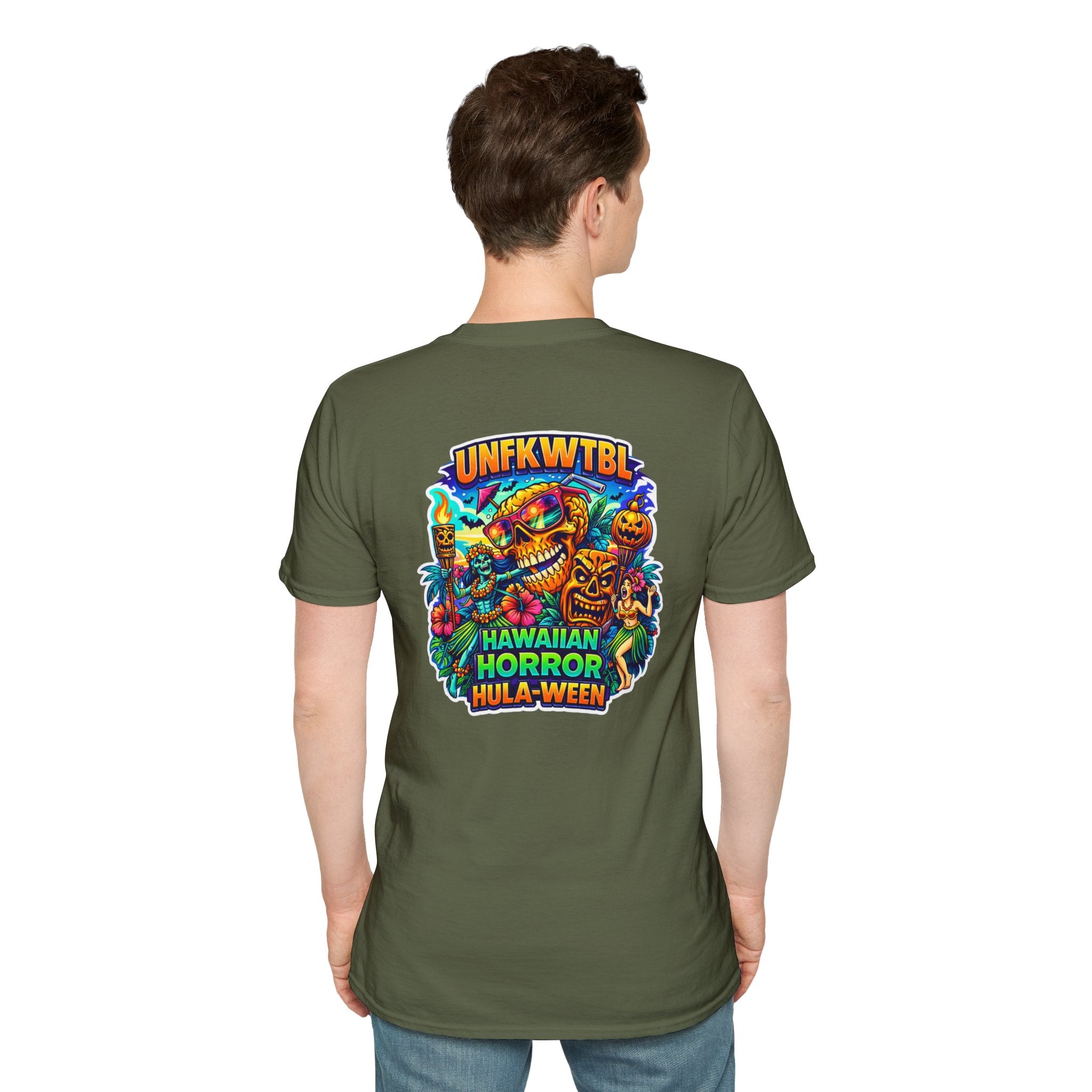 Hawaiian Horror Hula-ween T-Shirt — Tropical Tiki Halloween Tee