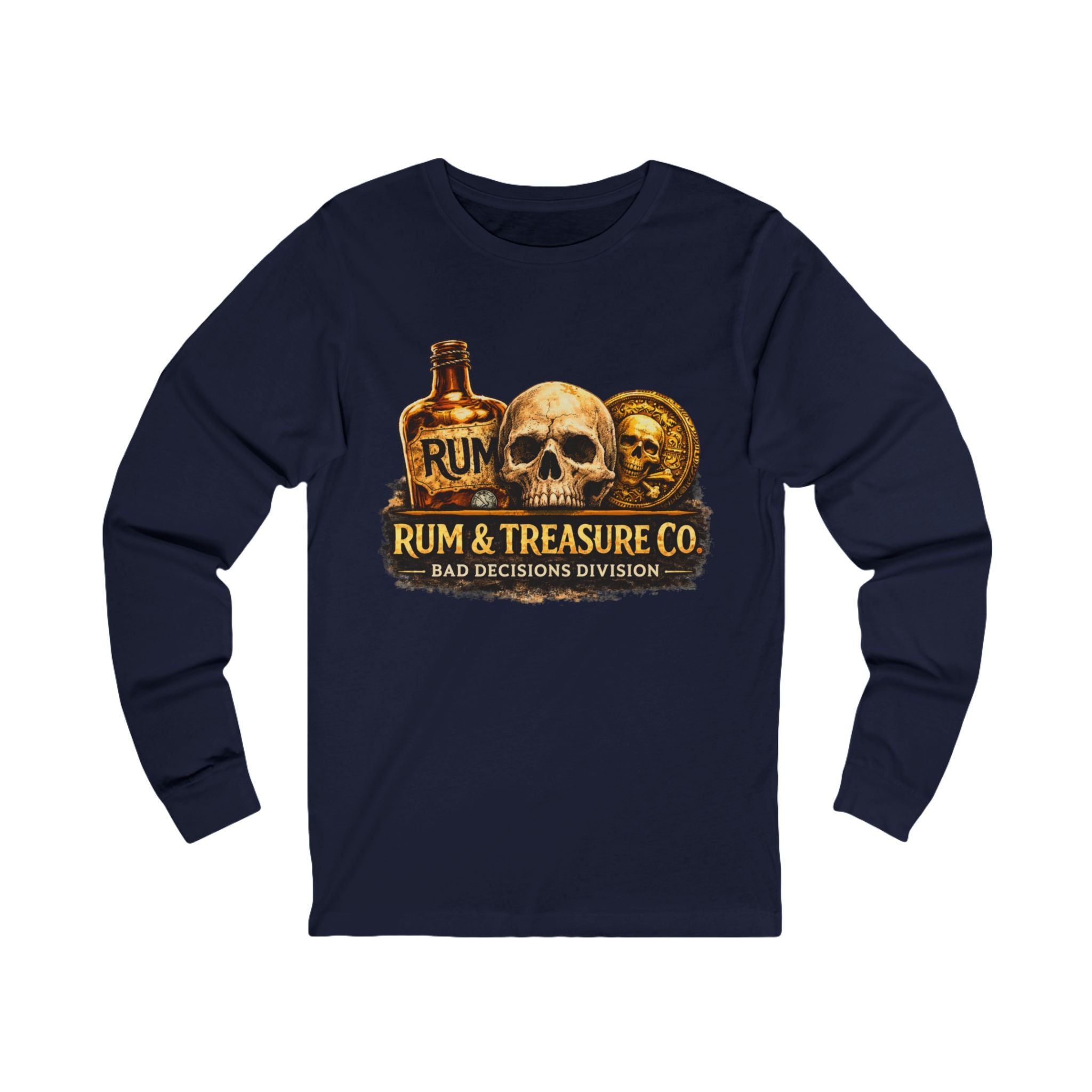 Rum & Treasure Co. Skull Long Sleeve Tee