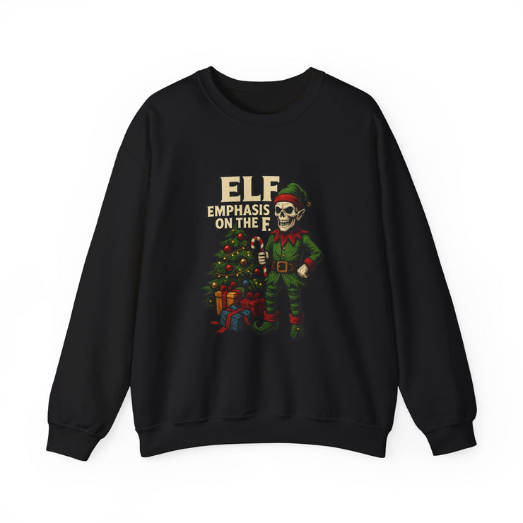 Funny Christmas Elf Sweatshirt - "Elf Emphasis on the &