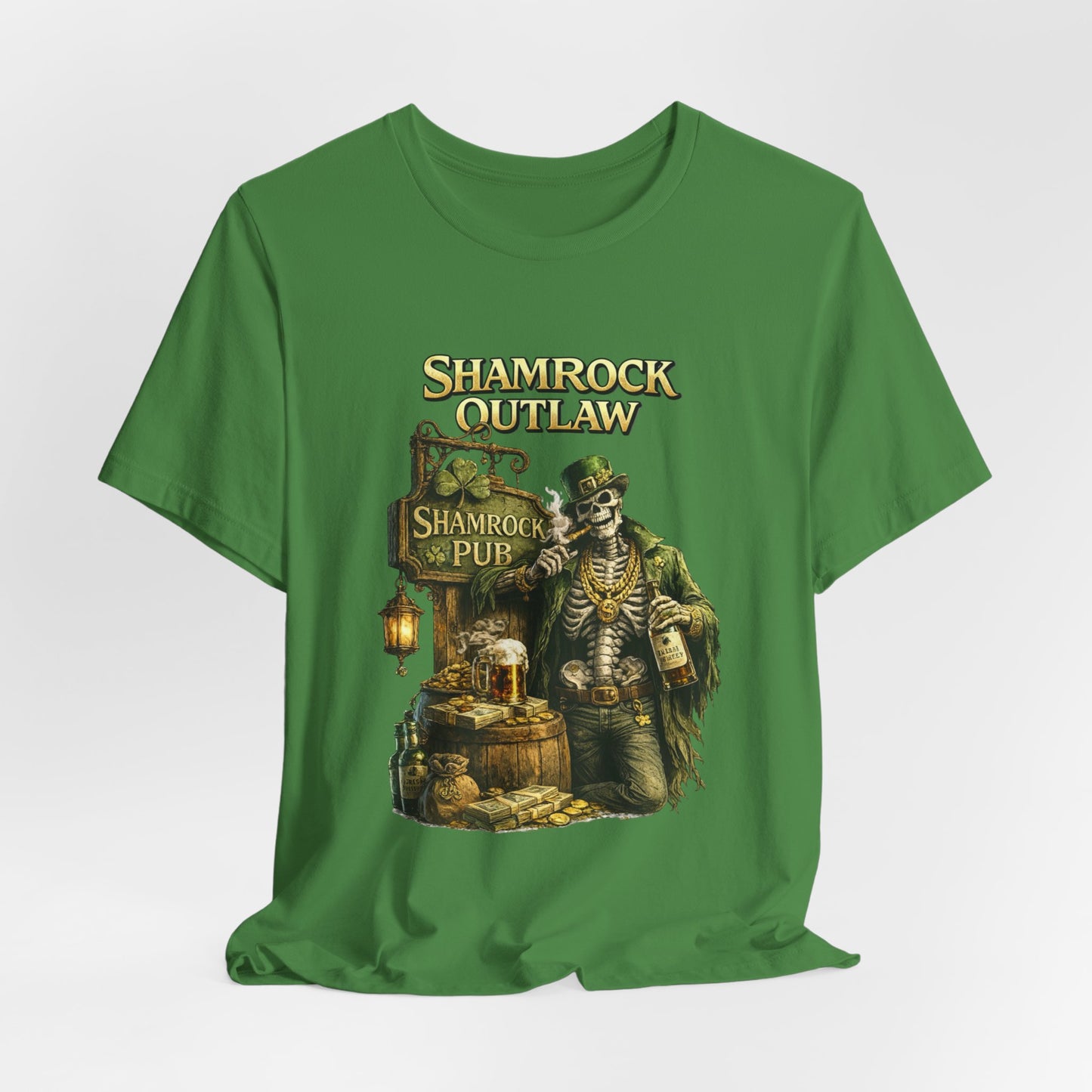 Shamrock Outlaw Tee — Vintage Irish Pub St. Patrick’s Day T‑Shirt