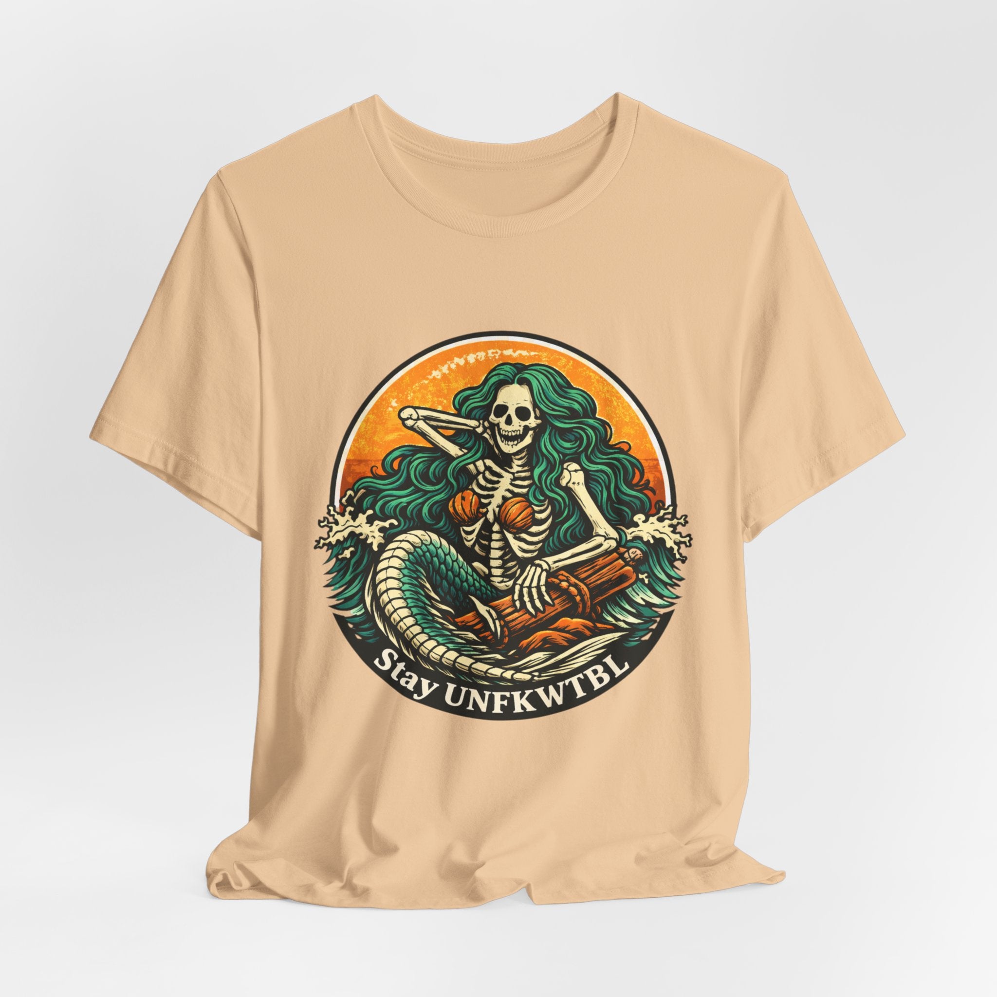 Stay Unfkwtbl Mermaid Skeleton T-Shirt