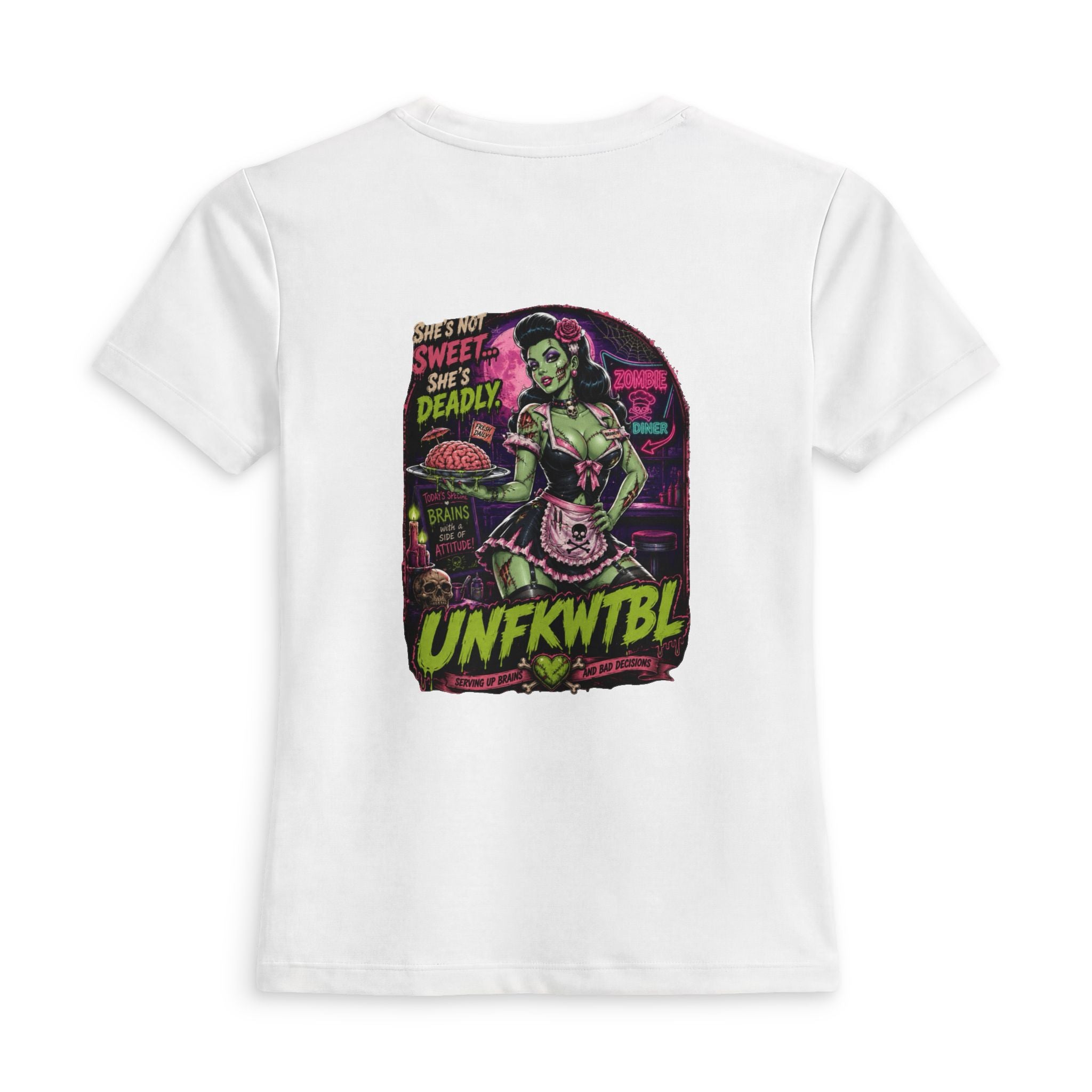 Unfkwtbl Retro Pin-Up Tee — "She's Not Sweet, She's Deadly" Women's Graphic T-Shirt
