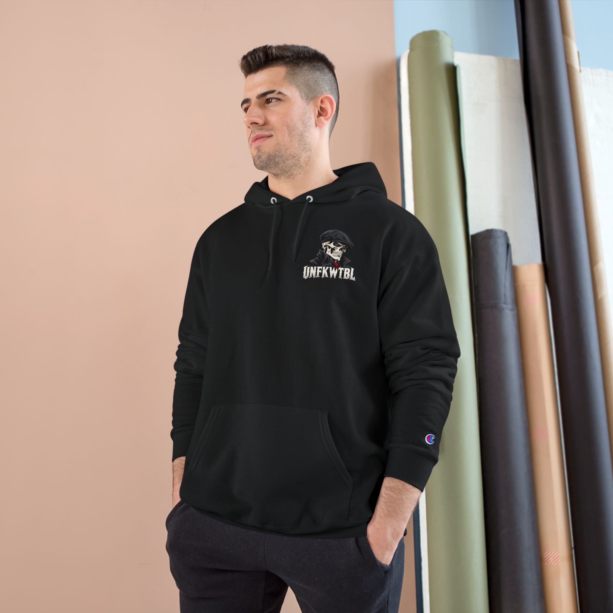 Stay UNFKWTBL Silent Boss Skull Champion Hoodie