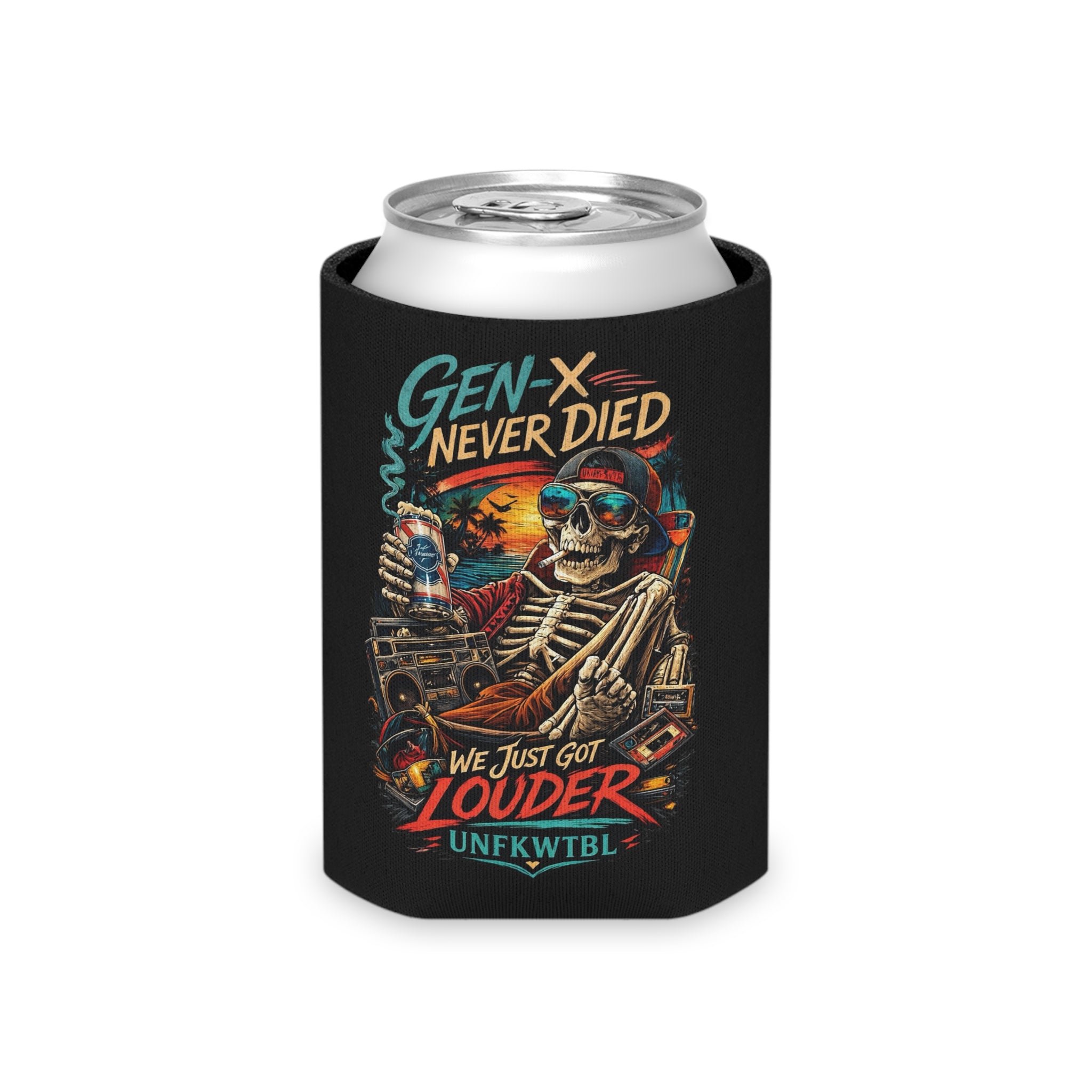 Gen X Can Cooler – “Gen X Never Died / Stay Cold” Insulated Beer Koozie