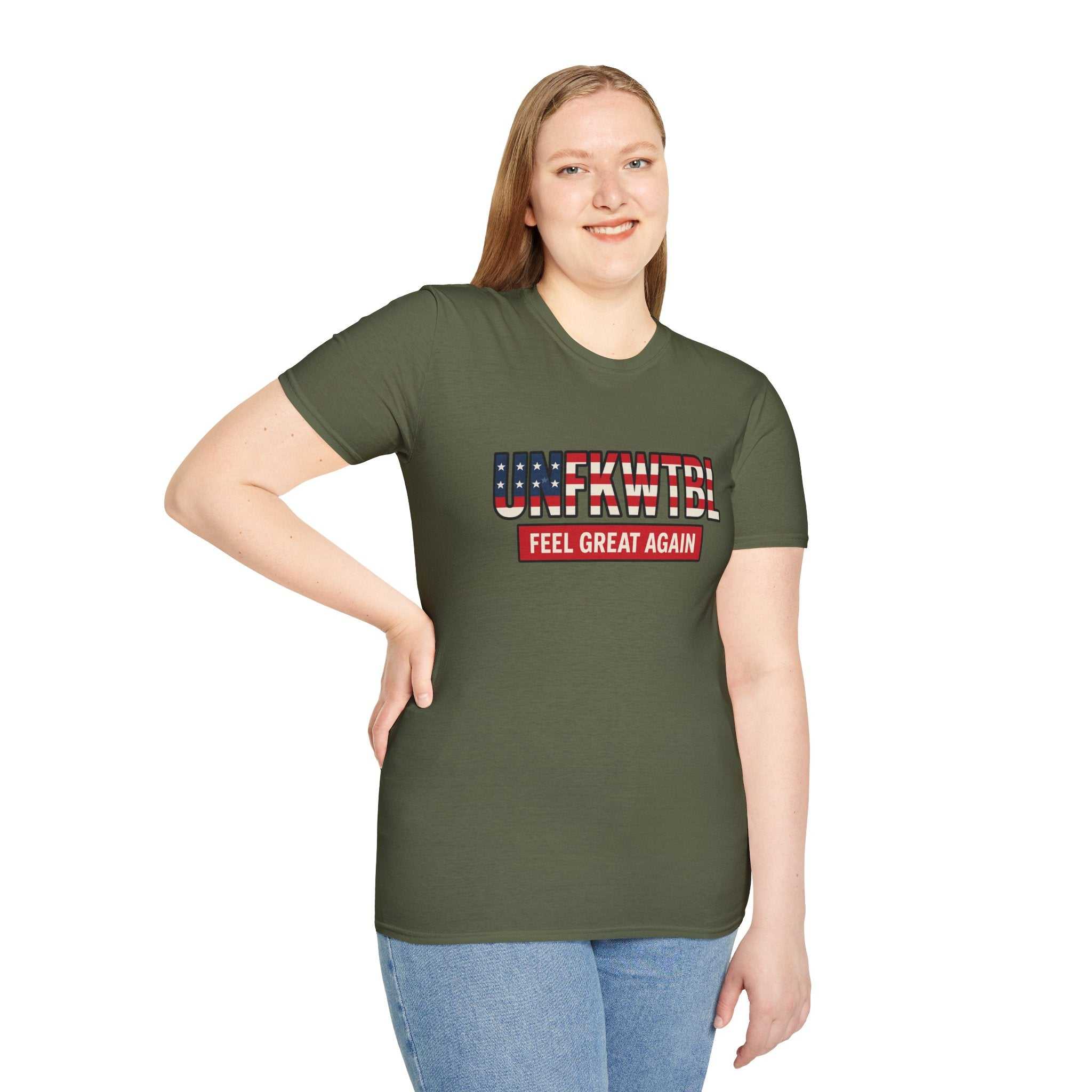 T-Shirt — "FEEL GREAT AGAIN" American Flag Graphic