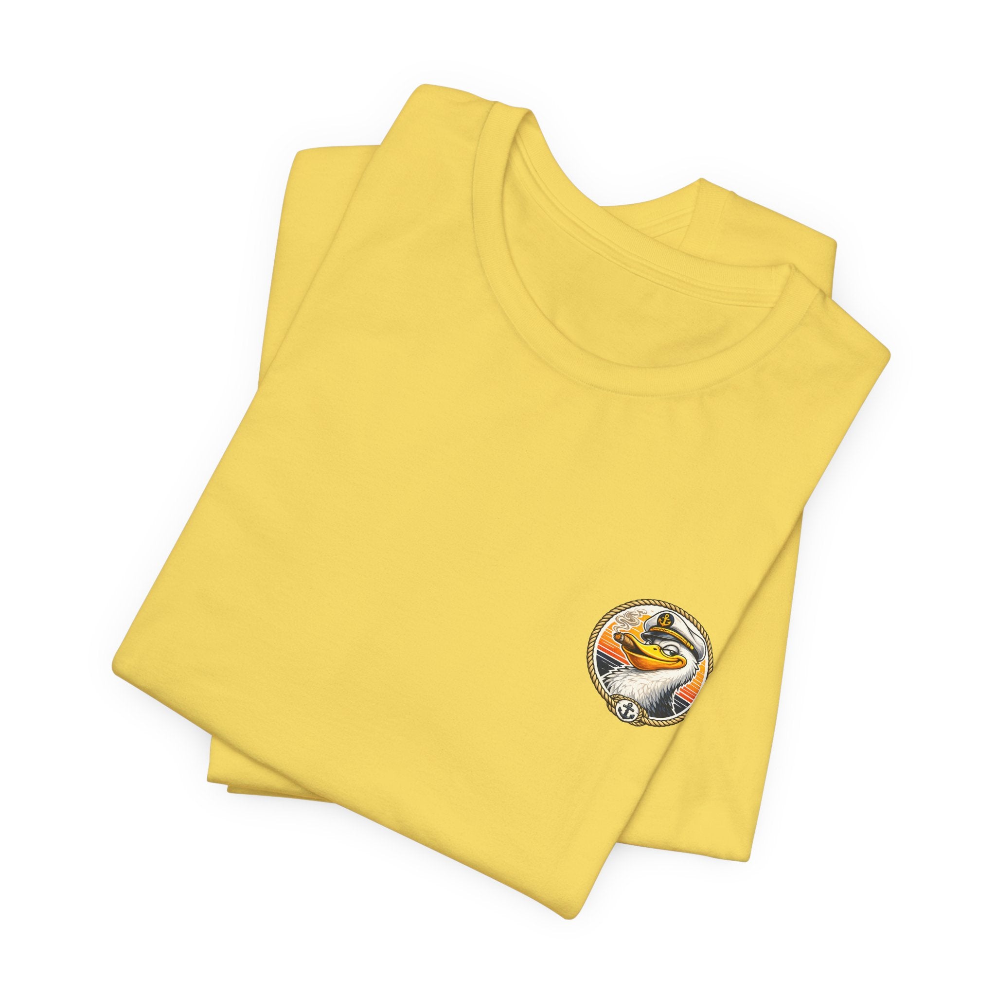 Duck Captain Graphic Tee — Sailor Duck Drinking Rum Retro Beach Shirt