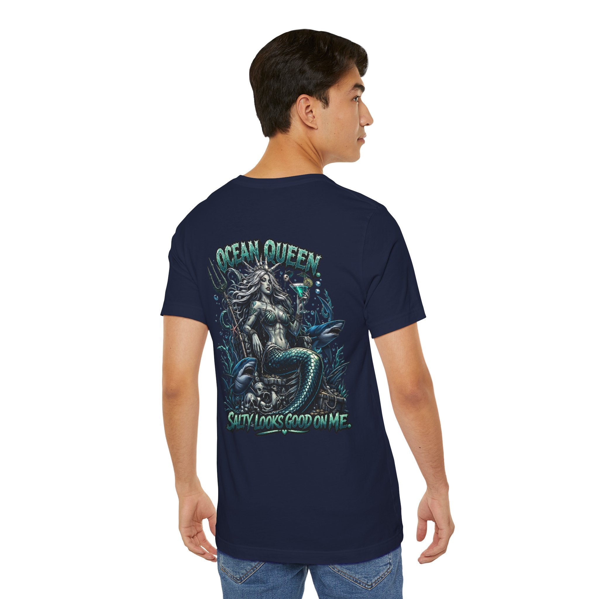 Ocean Queen Mermaid Tee — 'Ocean Queen' Graphic Short Sleeve Shirt