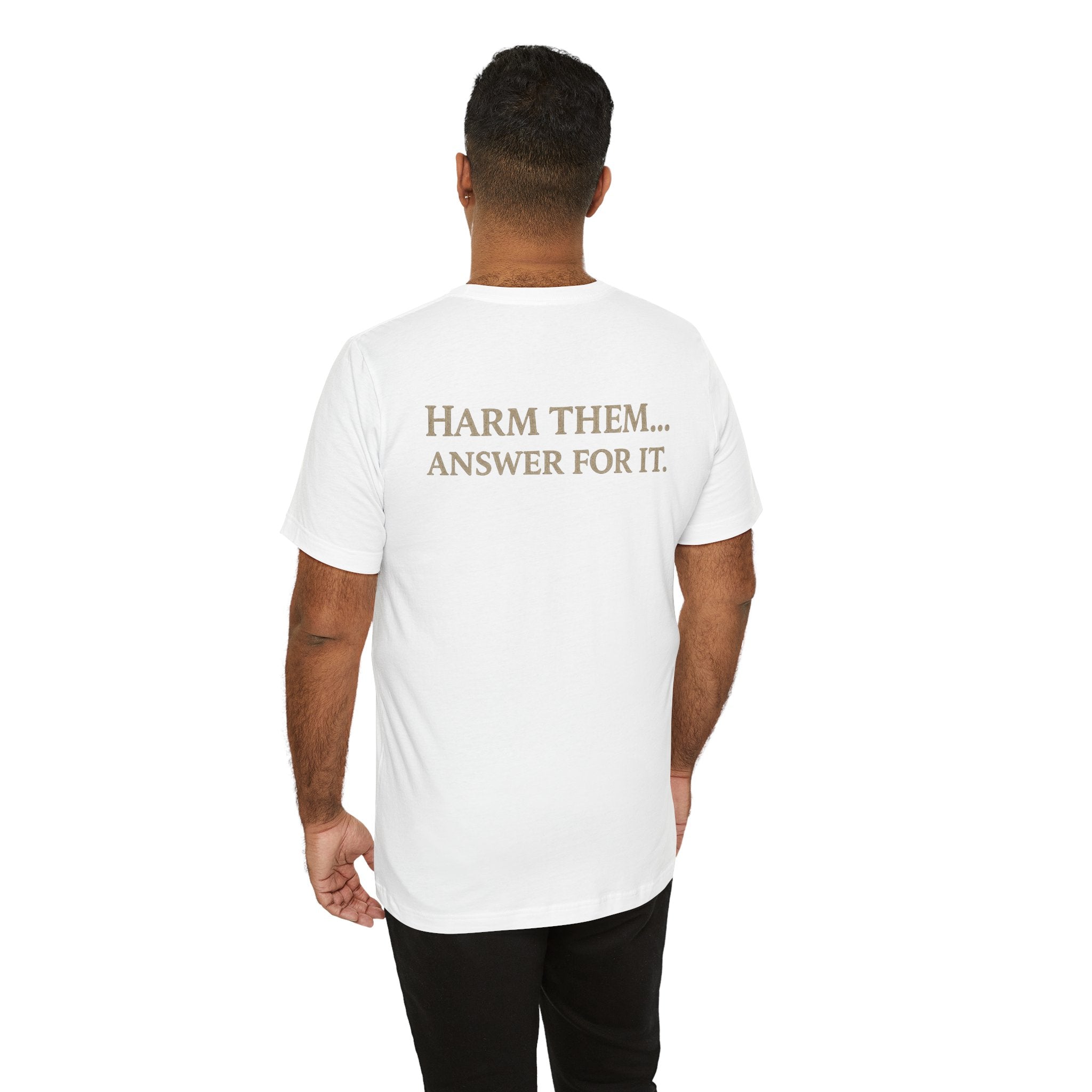 Protect the Innocent Skull Tee — "Harm Them... Answer For It." Statement T-Shirt
