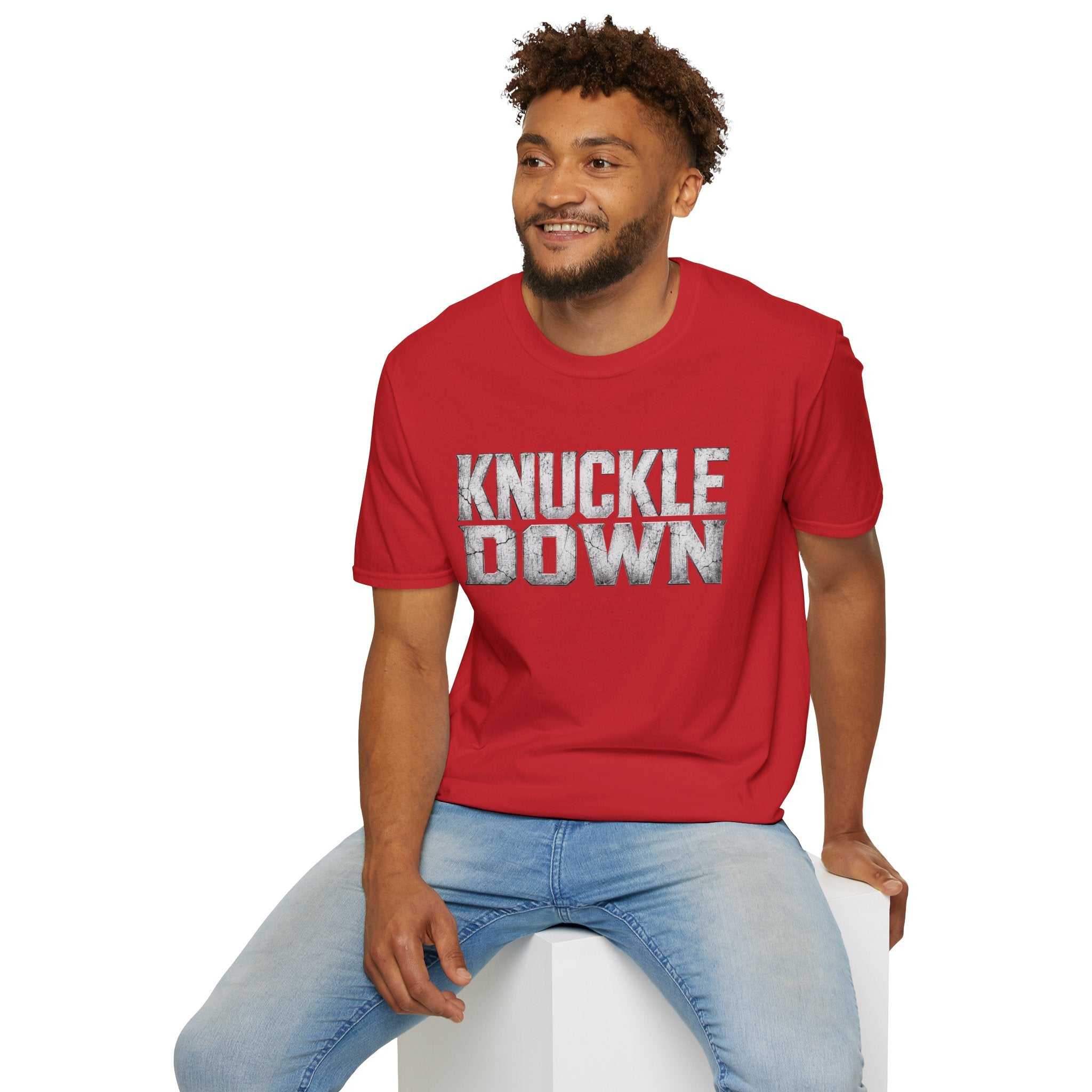 Knuckle Down Graphic T-Shirt — Bold Motivational Workout Tee